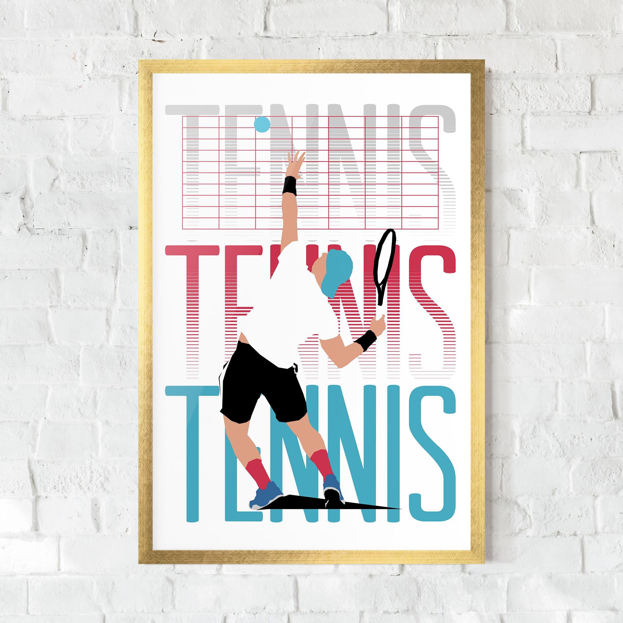 Рамкиран постер Tennis Ball Jump mockup 0