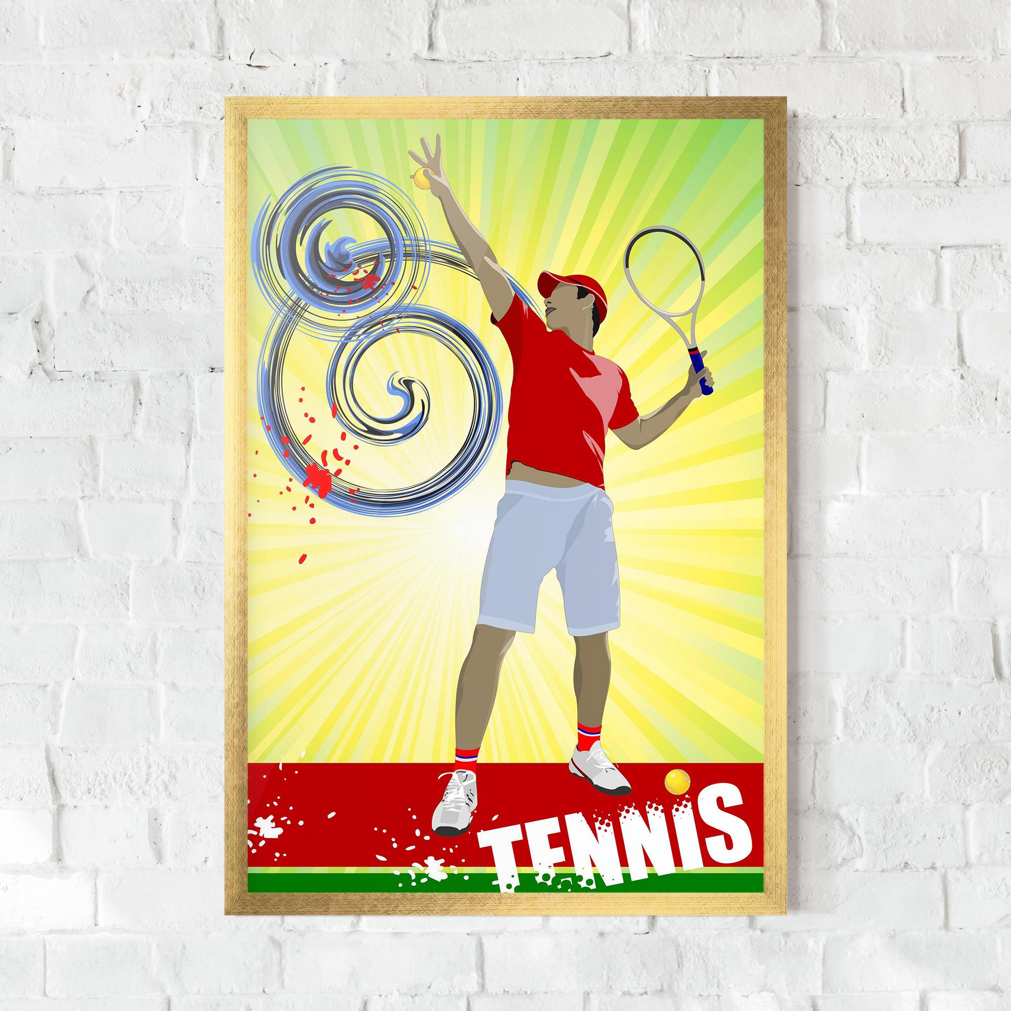 Рамкиран постер Tennis Spiral mockup 0