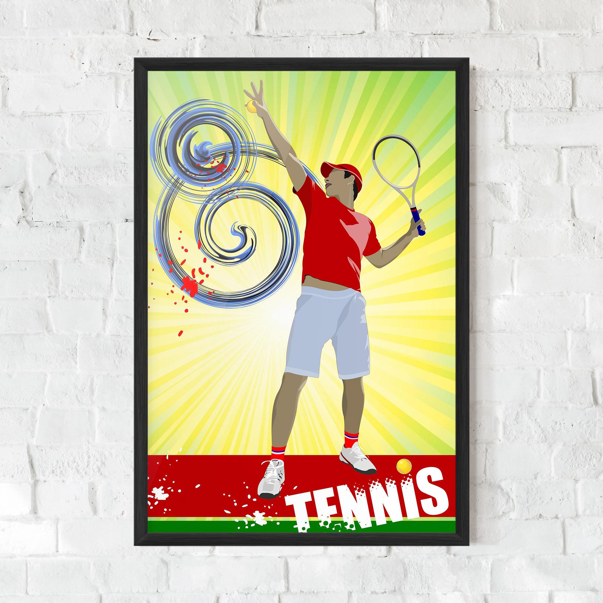 Рамкиран постер Tennis Spiral mockup 0
