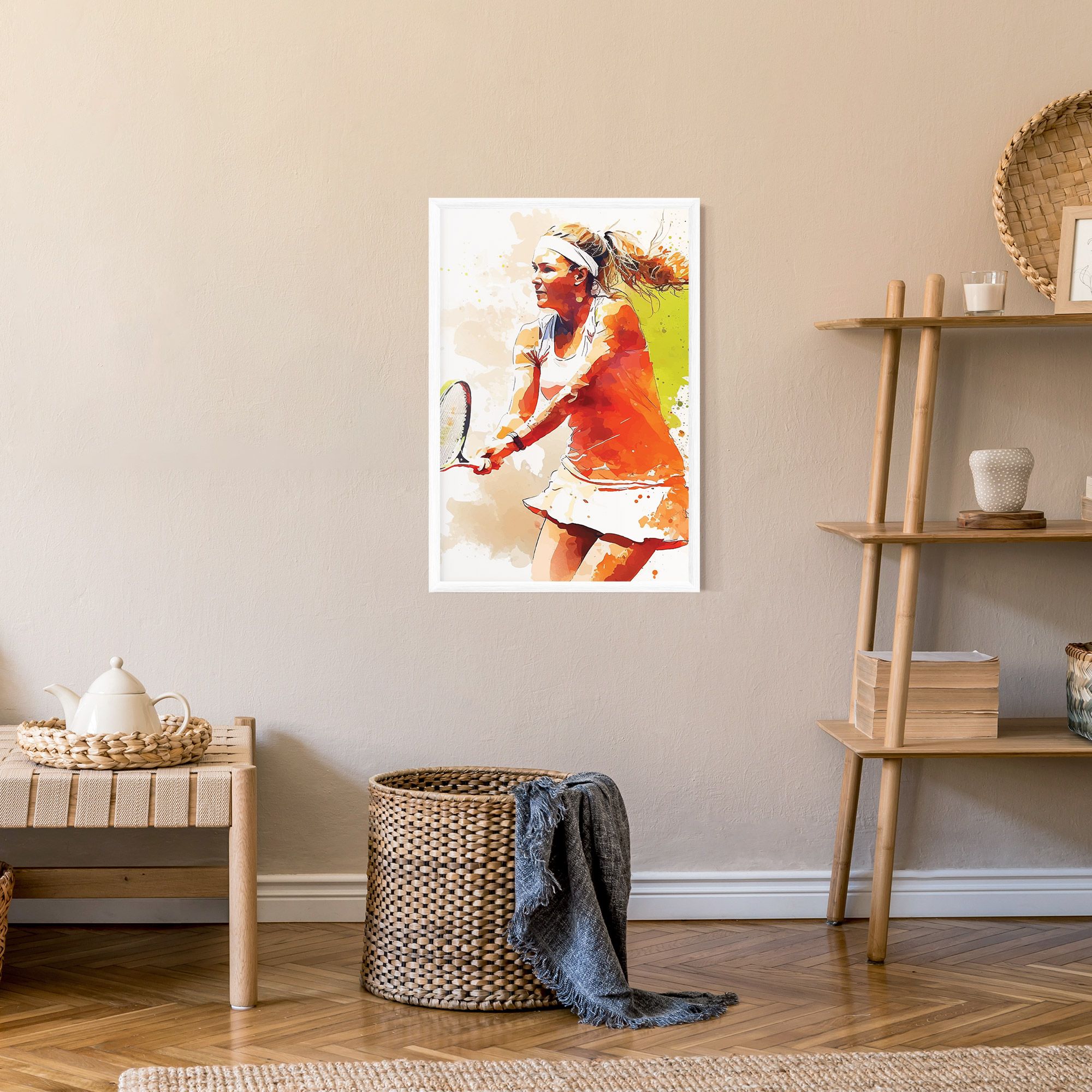 Orange Watercolor Tennis mockup 9
