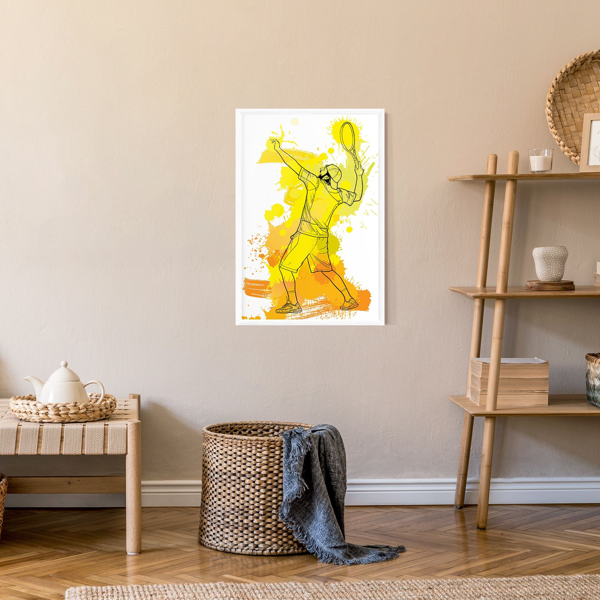Yellow Art Tennis mockup 9