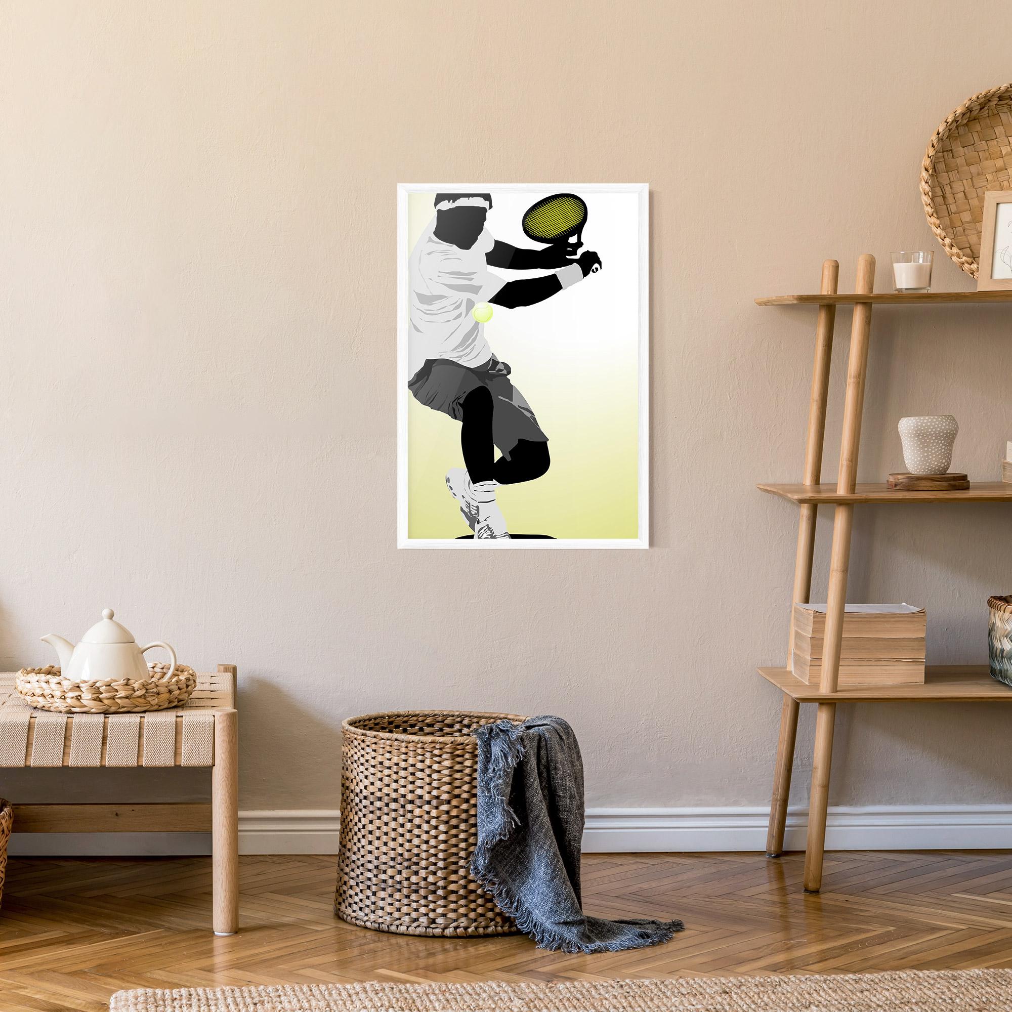 Рамкиран постер Yellow Light Tennis mockup 9