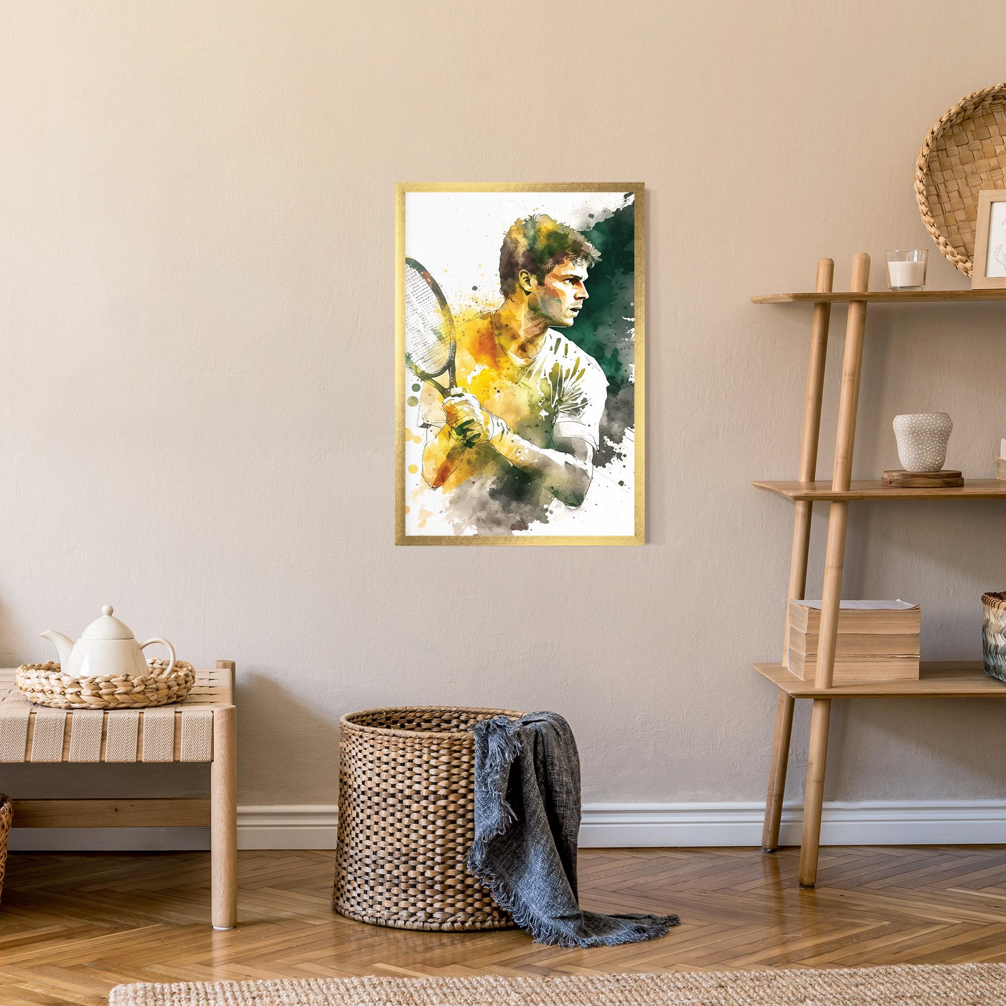 Рамкиран постер Player Watercolor mockup 9