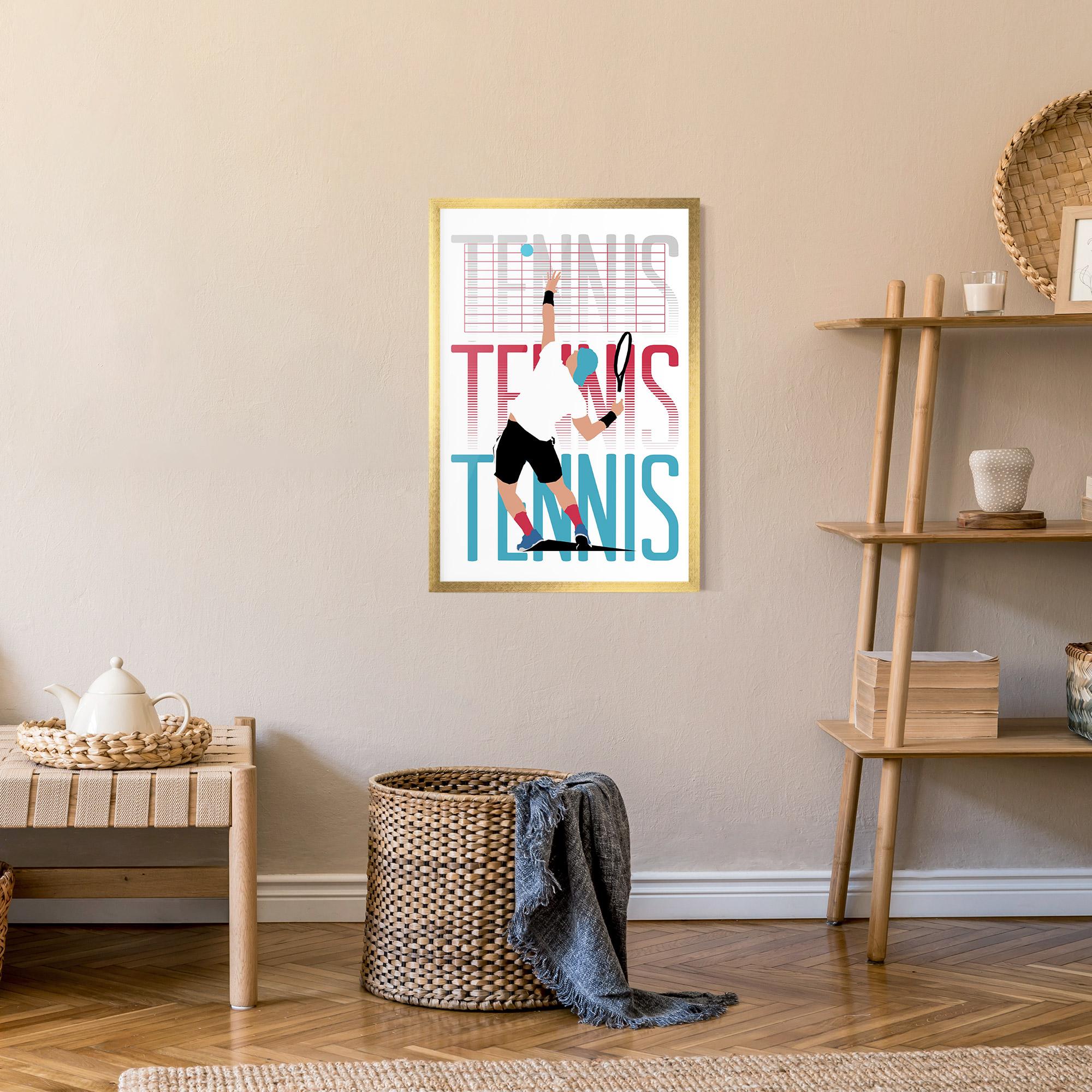 Рамкиран постер Tennis Ball Jump mockup 9