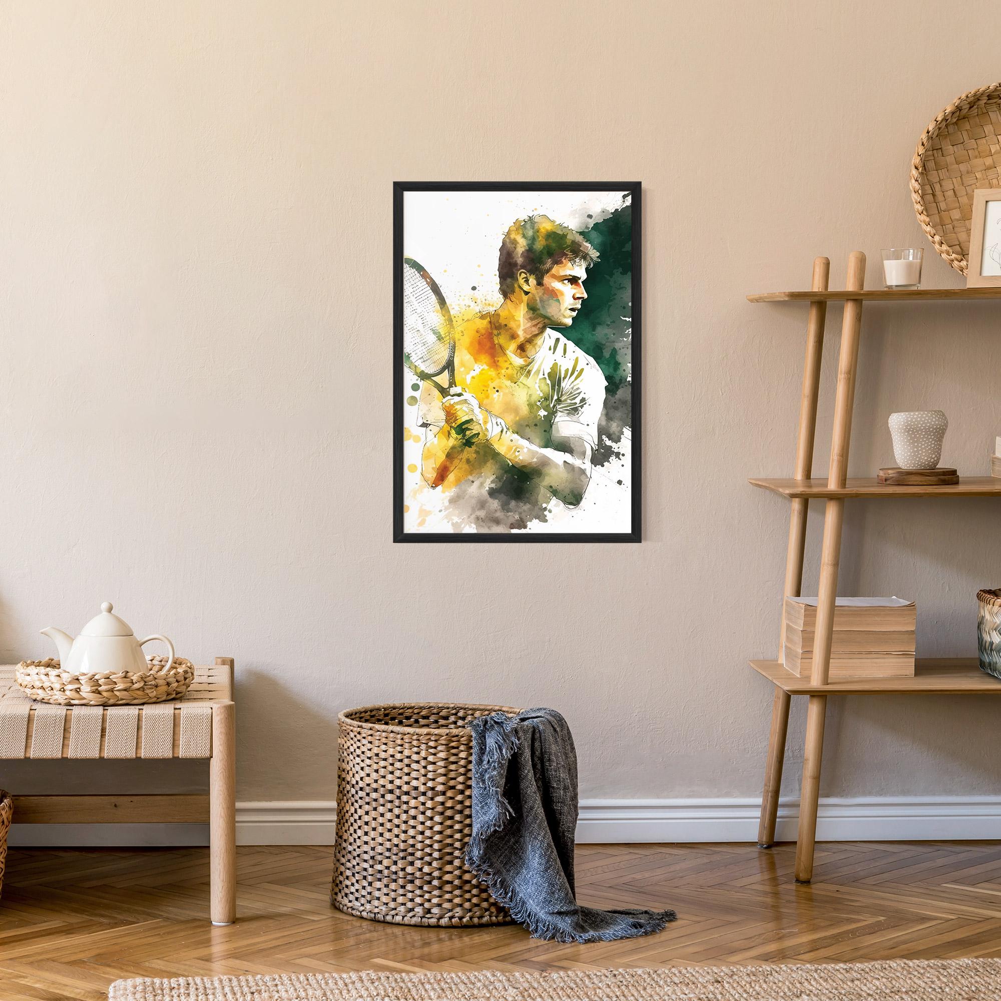 Рамкиран постер Player Watercolor mockup 9