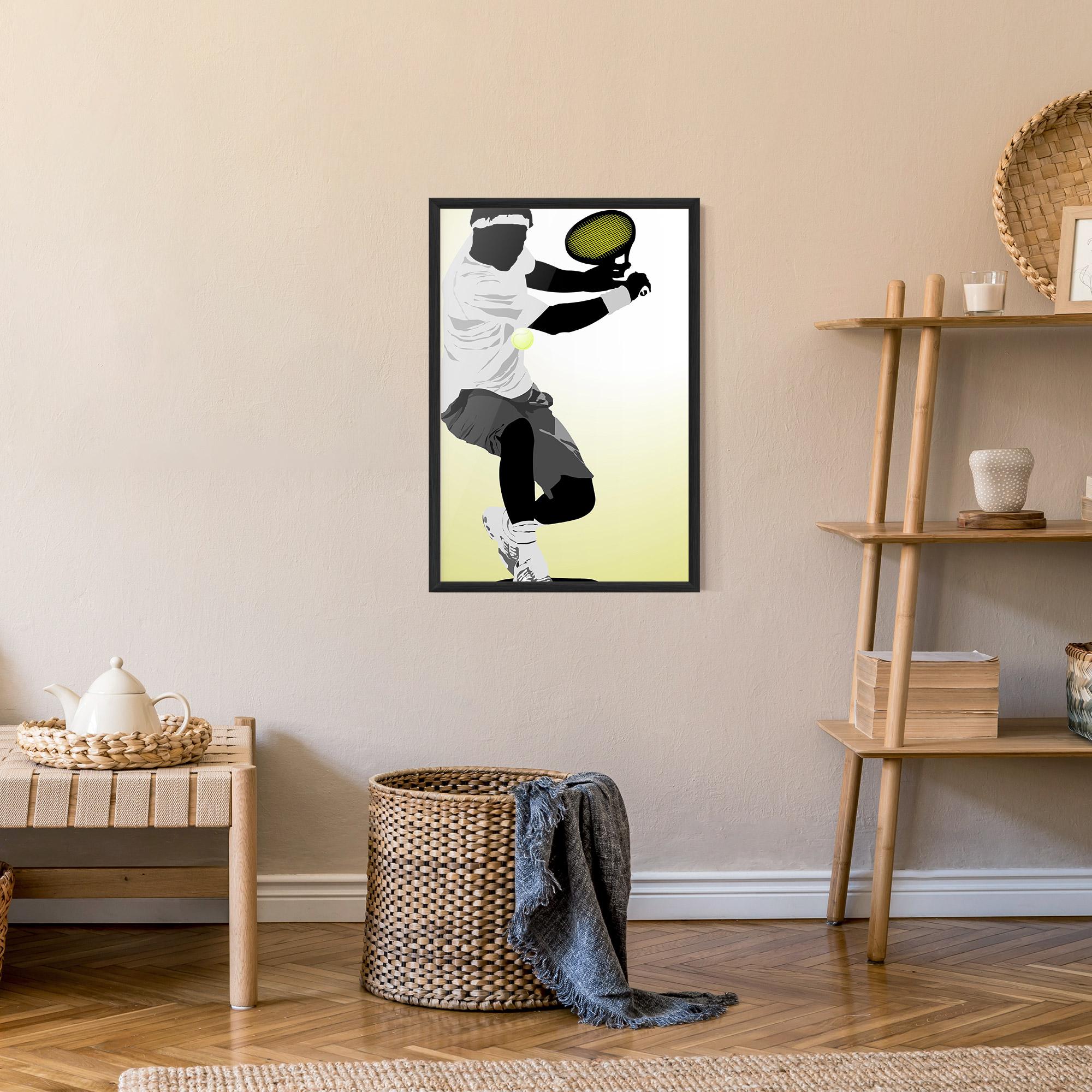 Рамкиран постер Yellow Light Tennis mockup 9