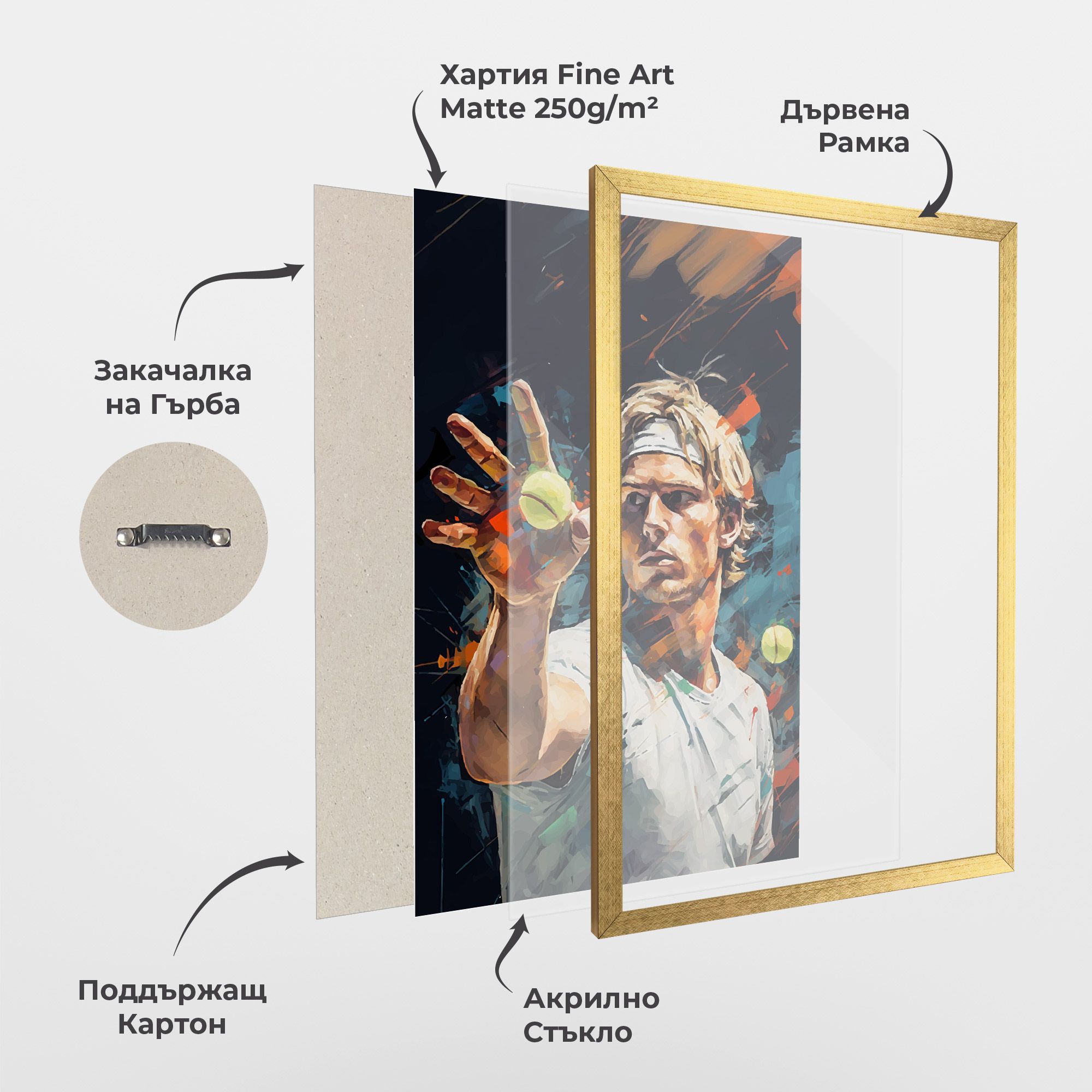 Tennis Player Art mockup 1