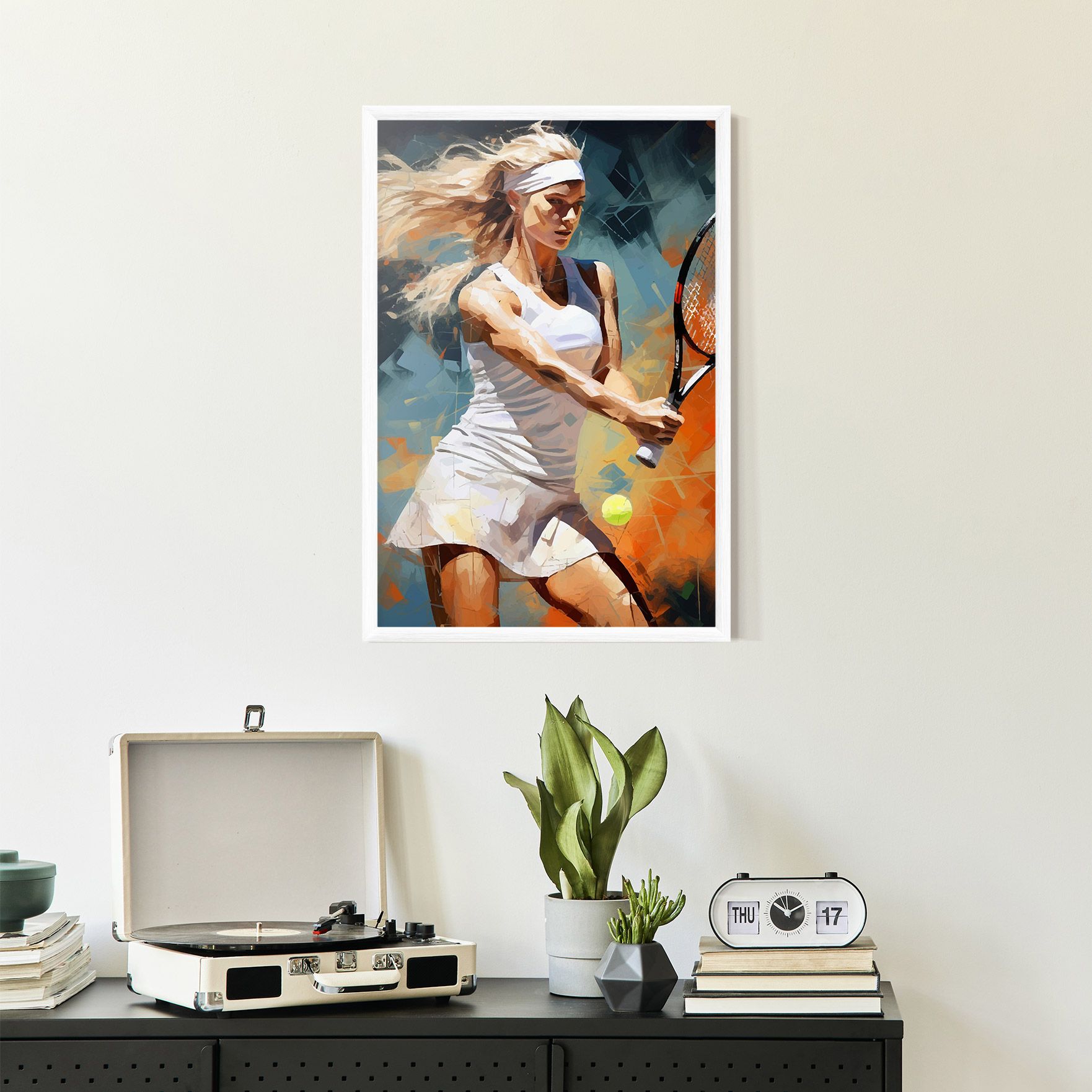 Blonde Tennis Girl mockup 2