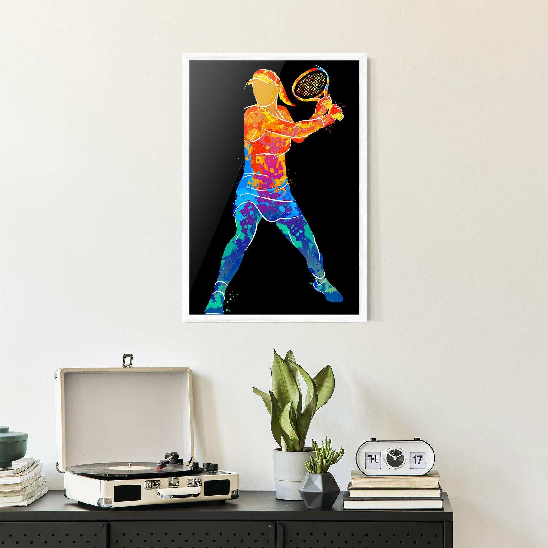 Рамкиран постер Green Orange Tennis mockup 2