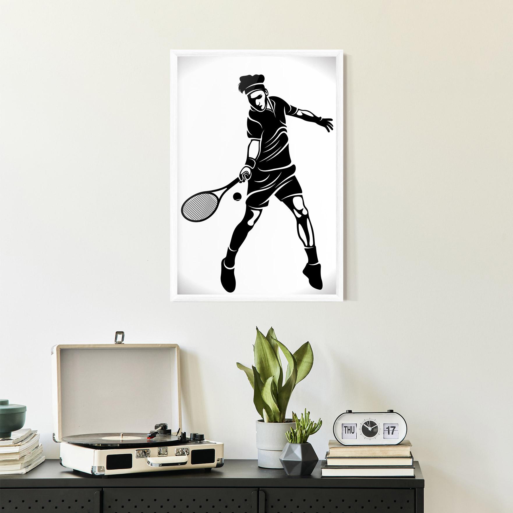 Рамкиран постер Tennis Player Line mockup 2