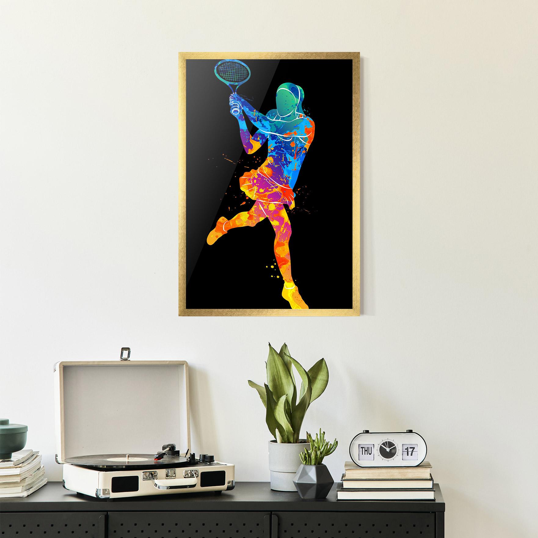 Рамкиран постер Blue Orange Tennis mockup 2