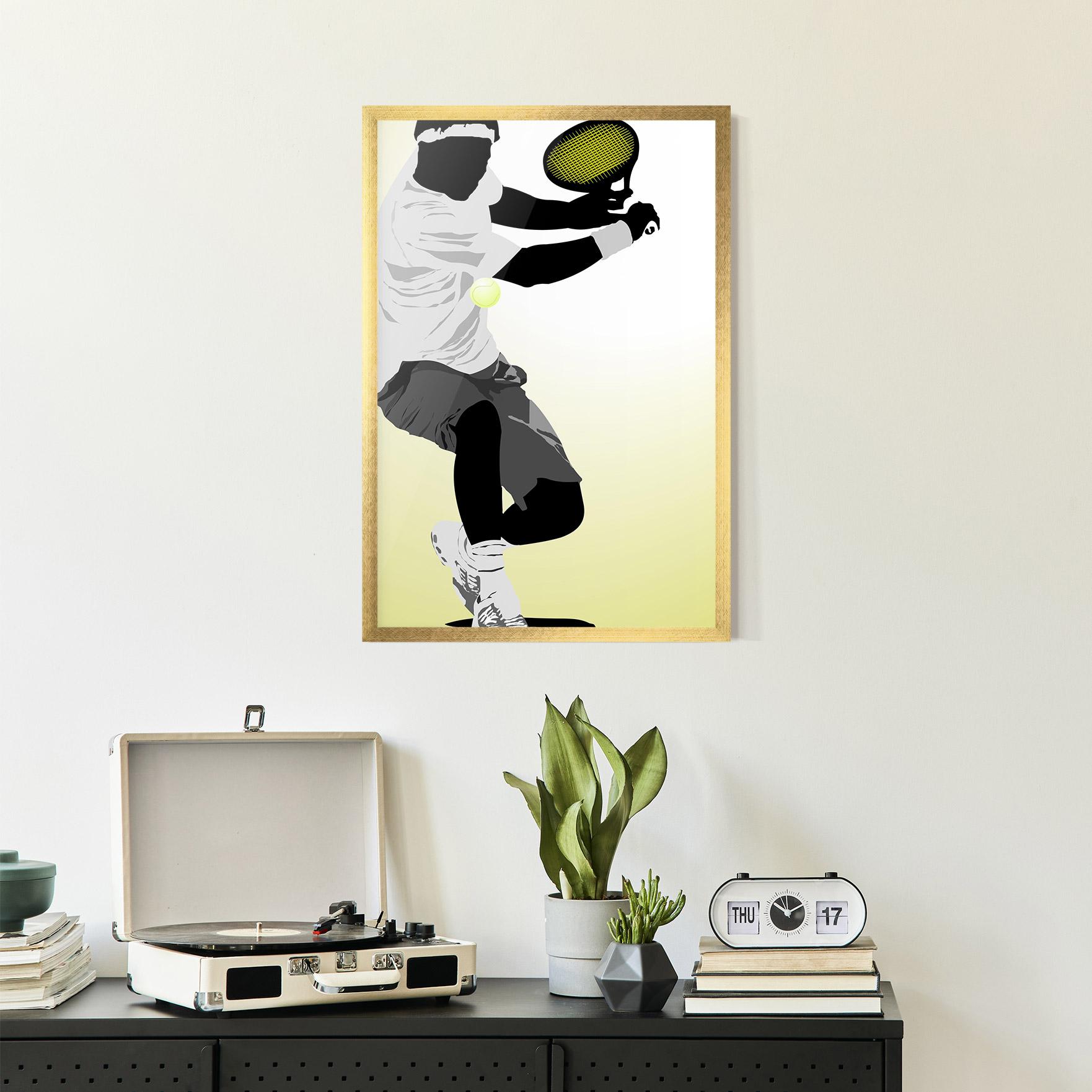 Рамкиран постер Yellow Light Tennis mockup 2