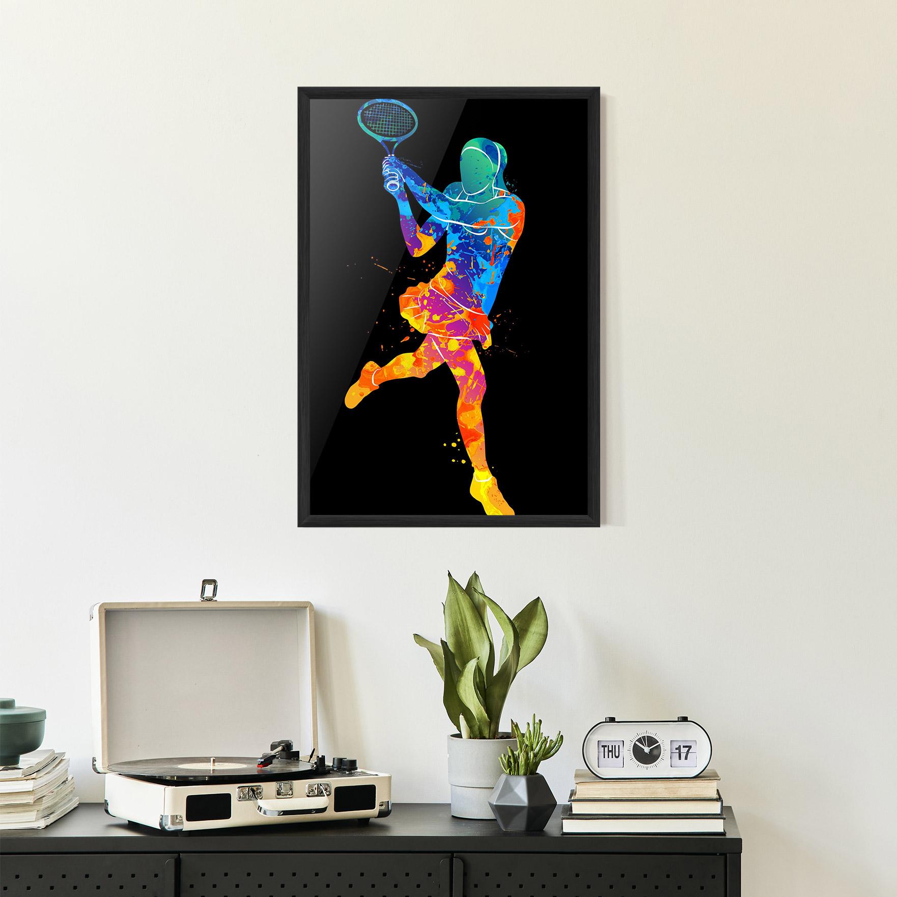 Рамкиран постер Blue Orange Tennis mockup 2