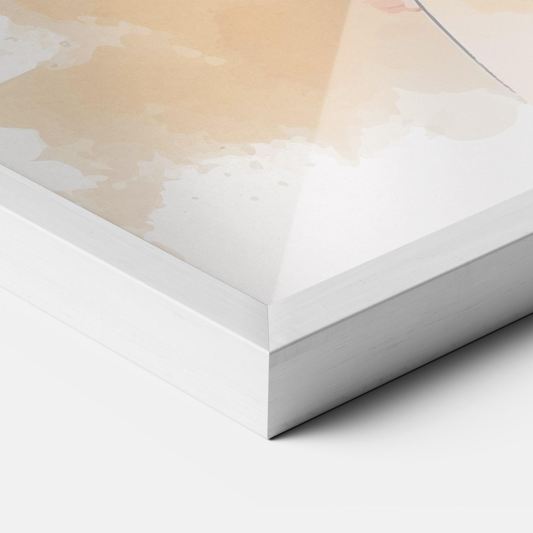 Рамкиран постер Orange Watercolor Tennis mockup 3