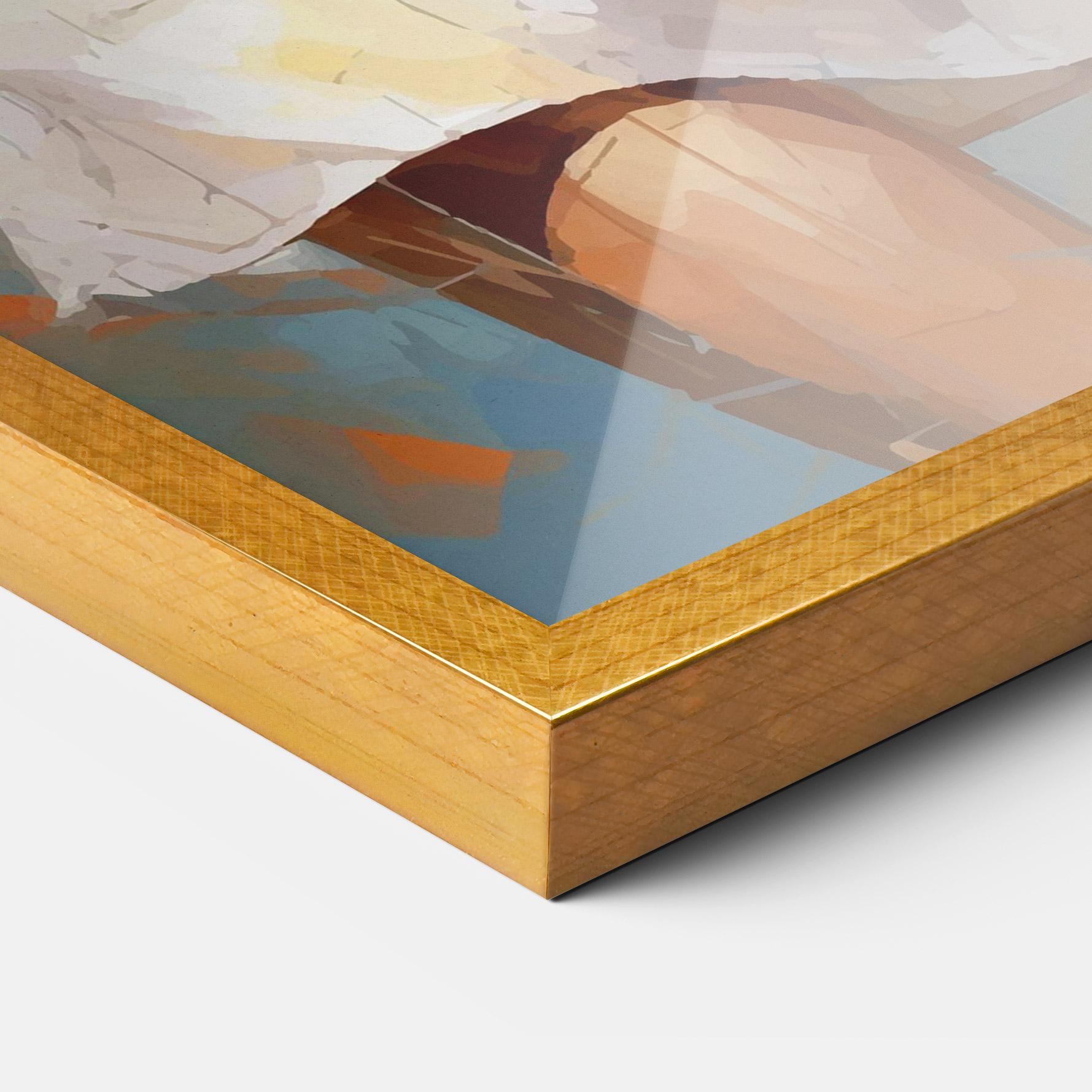 Рамкиран постер Blonde Tennis Girl mockup 3