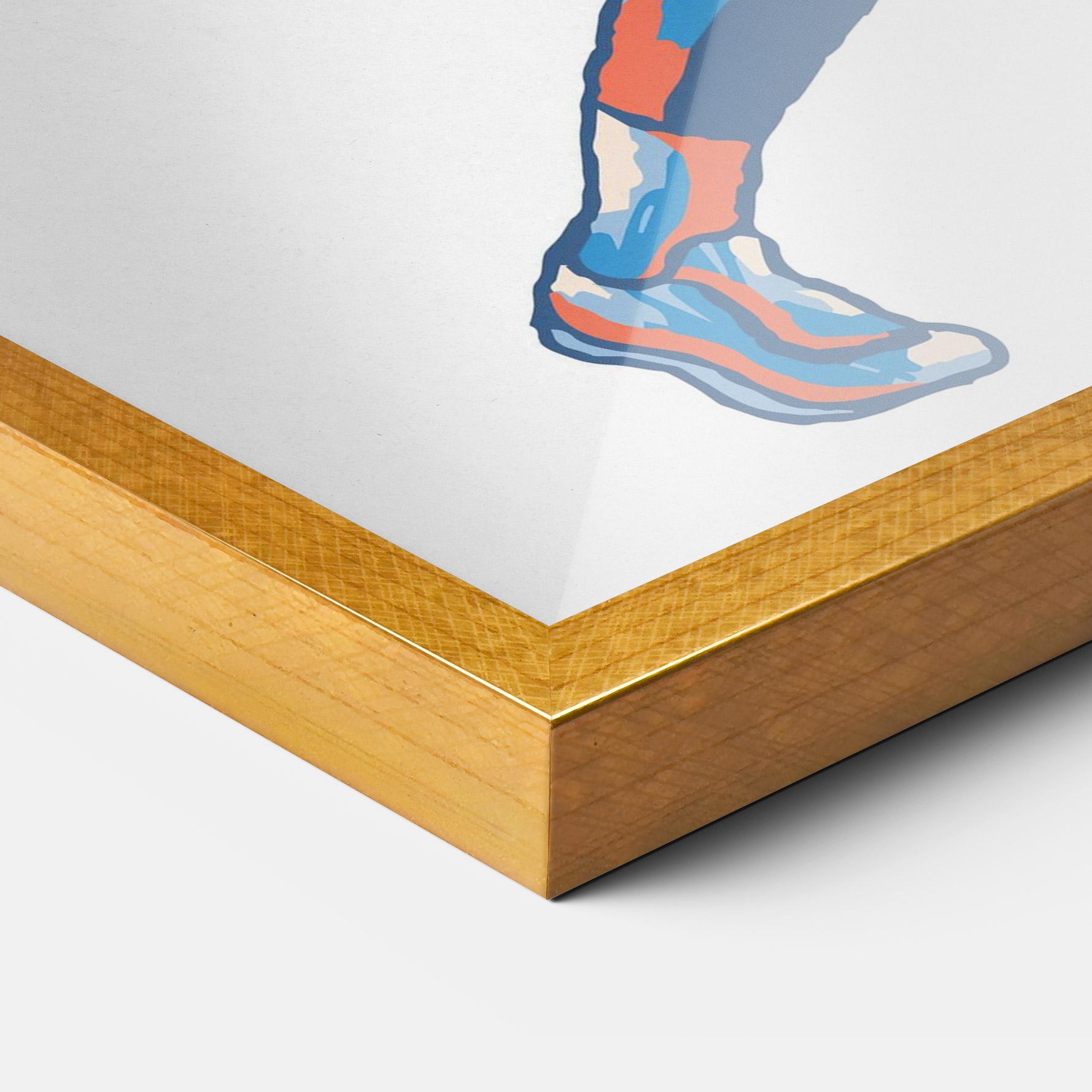 Рамкиран постер Blue Red Tennis mockup 3