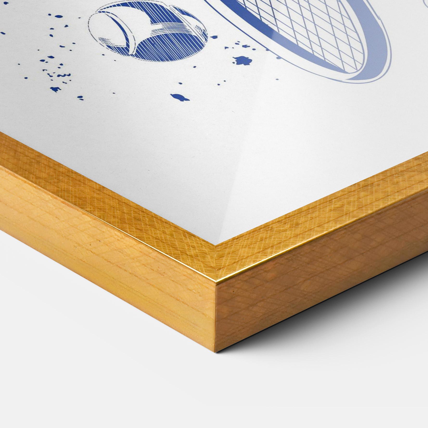Рамкиран постер Blue Tennis mockup 3