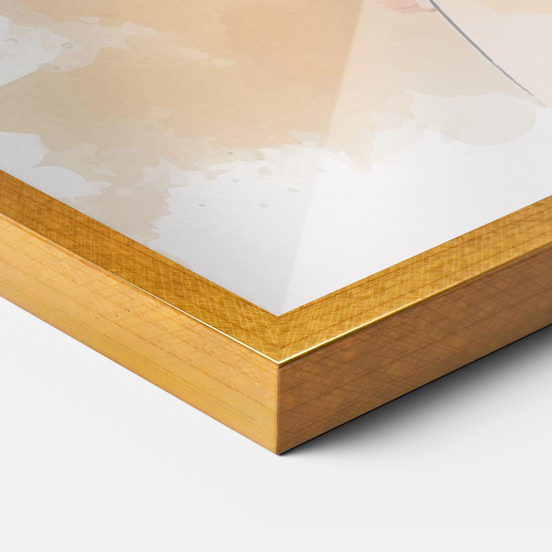 Рамкиран постер Orange Watercolor Tennis mockup 3