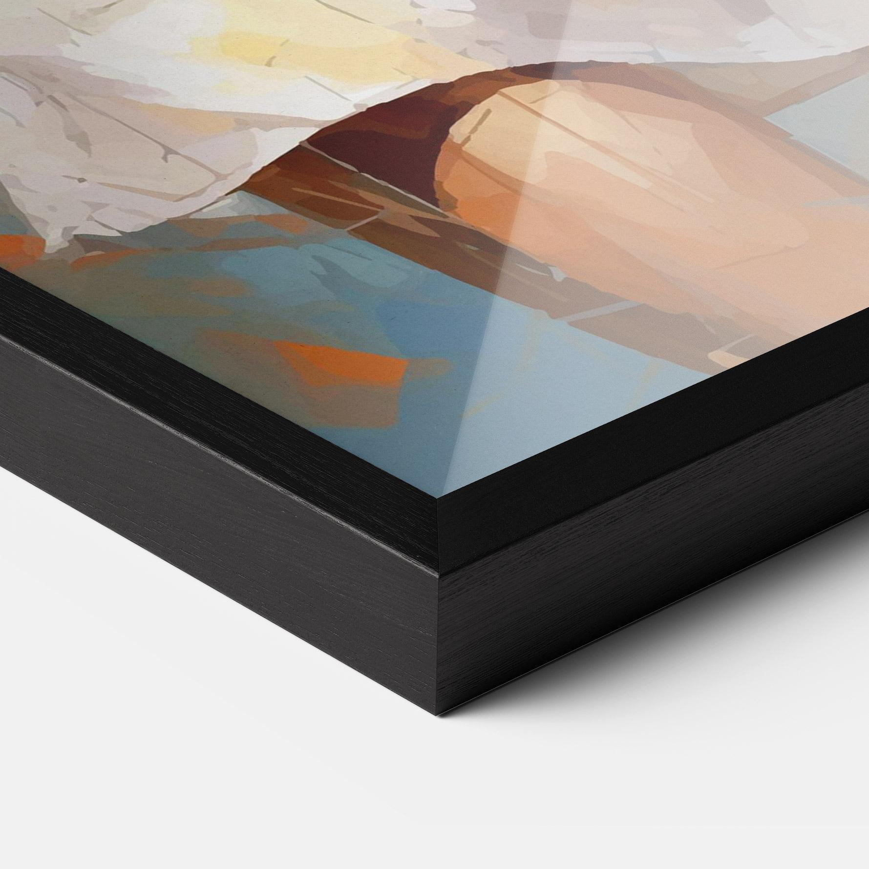 Рамкиран постер Blonde Tennis Girl mockup 3