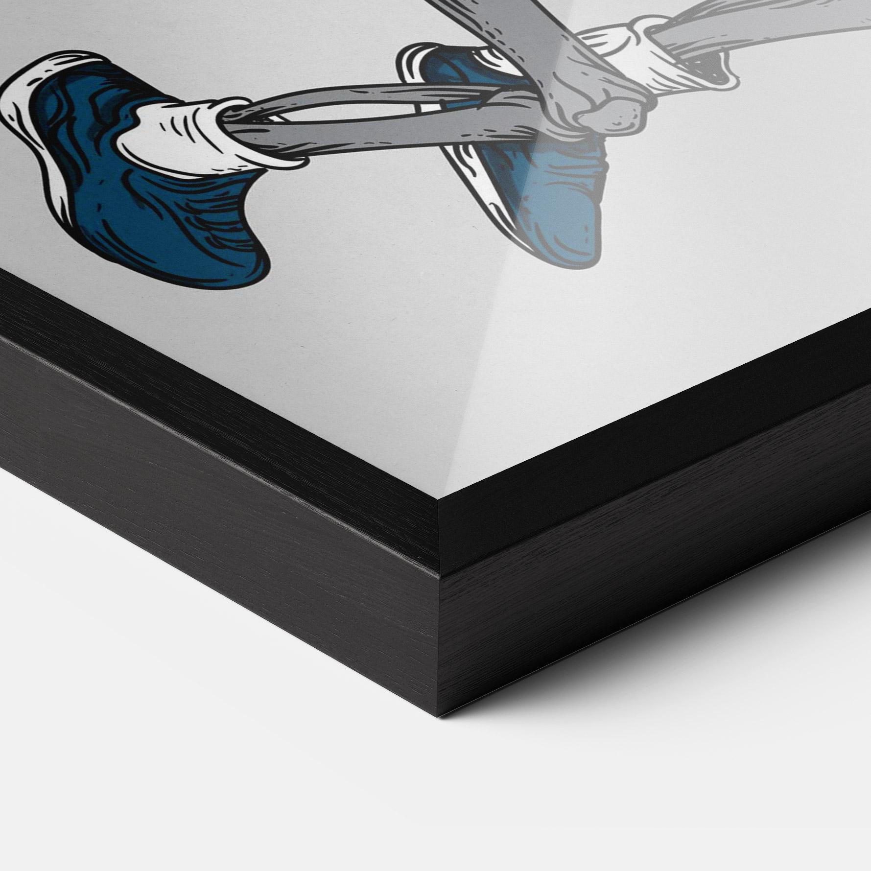 Рамкиран постер Blue Skull Tennis mockup 3