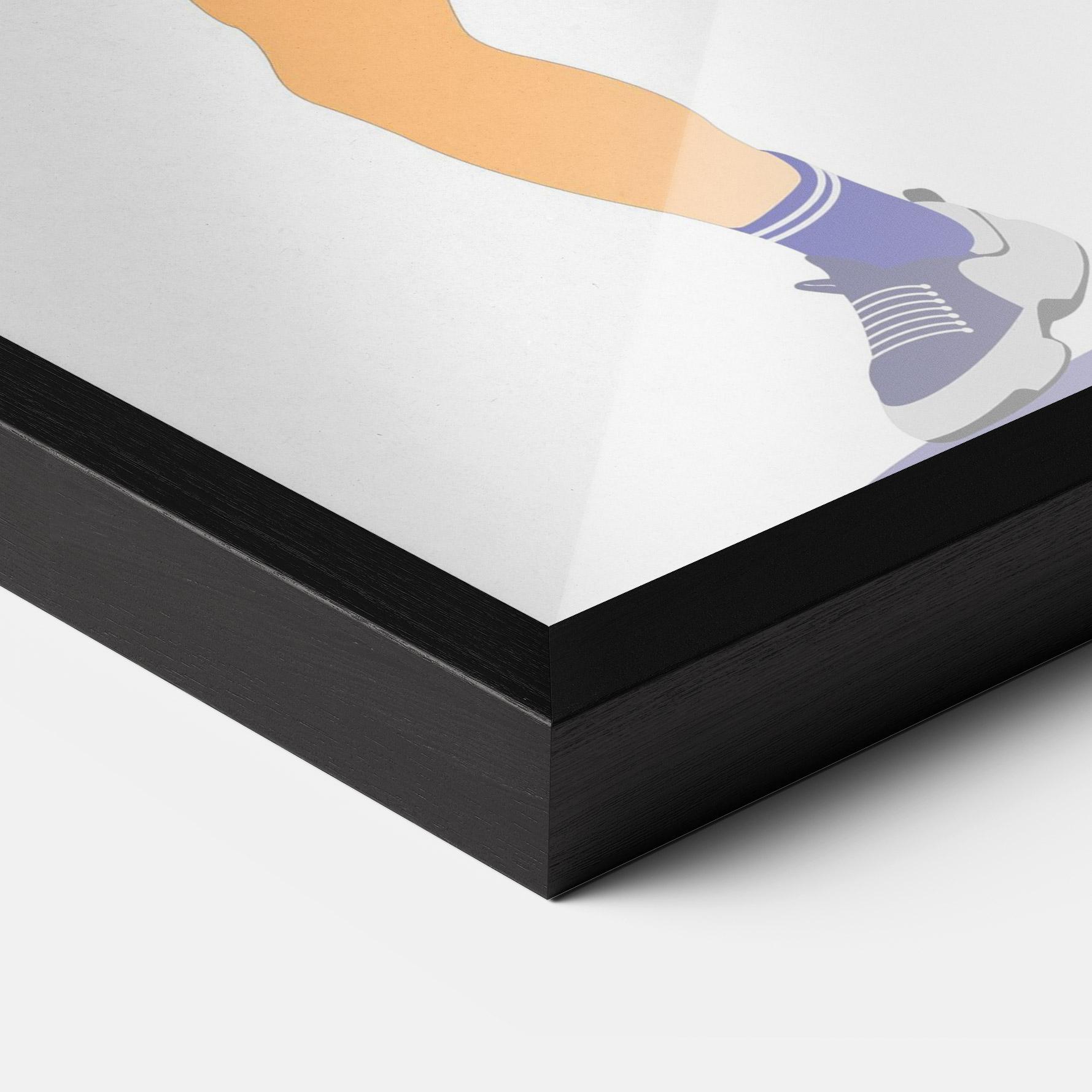 Рамкиран постер Orange Tennis Player mockup 3