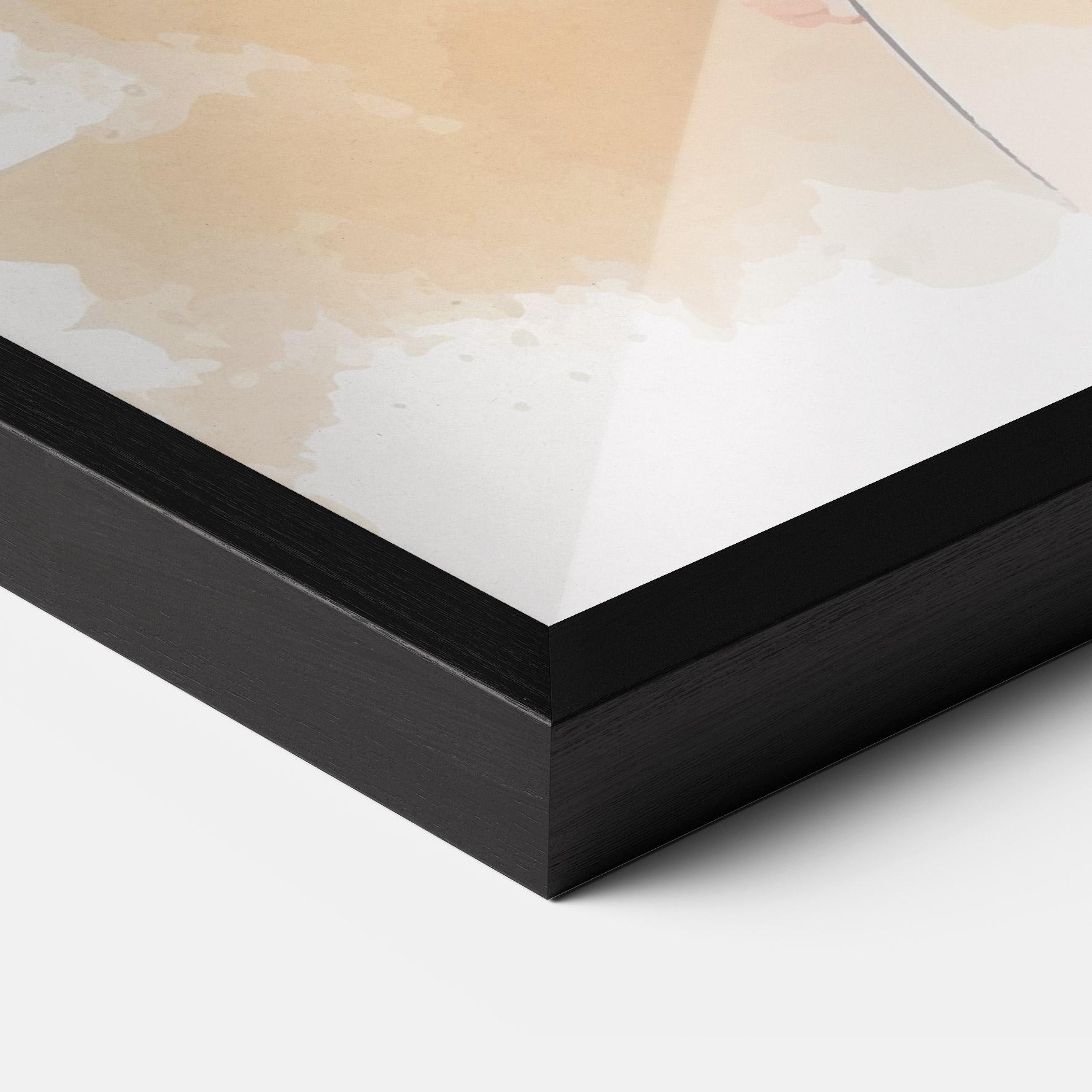 Рамкиран постер Orange Watercolor Tennis mockup 3