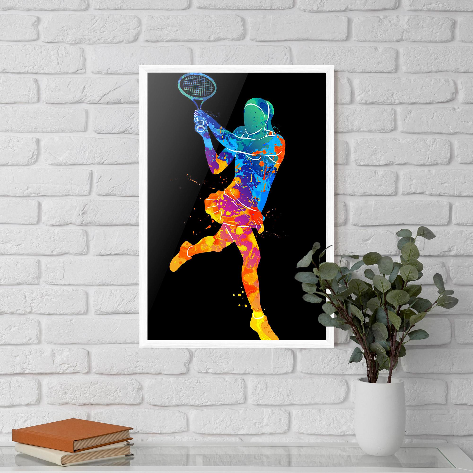 Рамкиран постер Blue Orange Tennis mockup 5