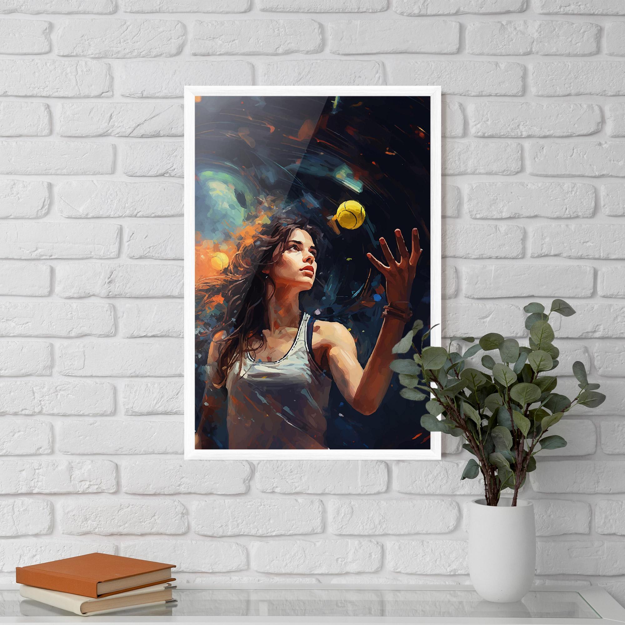 Рамкиран постер Tennis Pretty Girl mockup 5