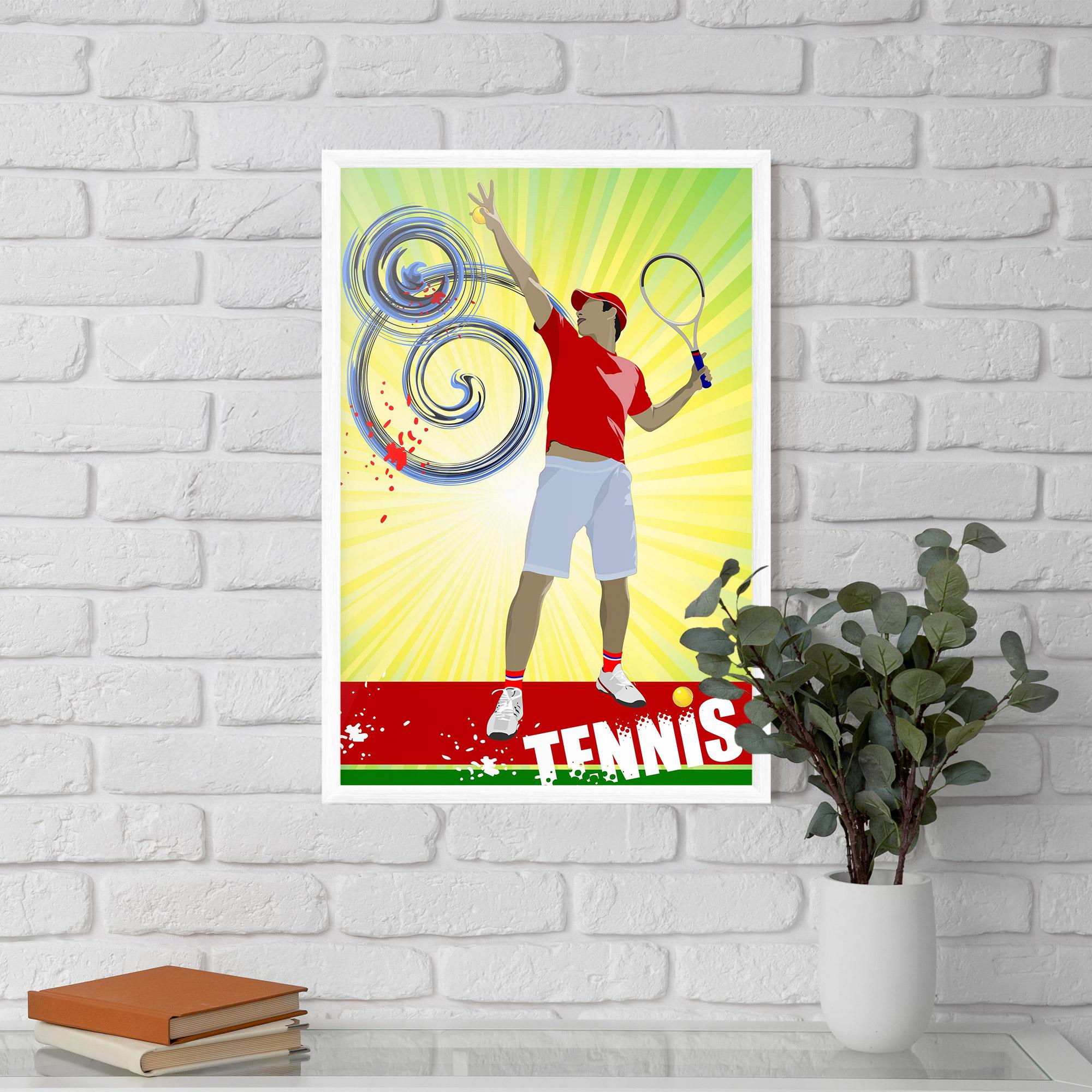 Рамкиран постер Tennis Spiral mockup 5
