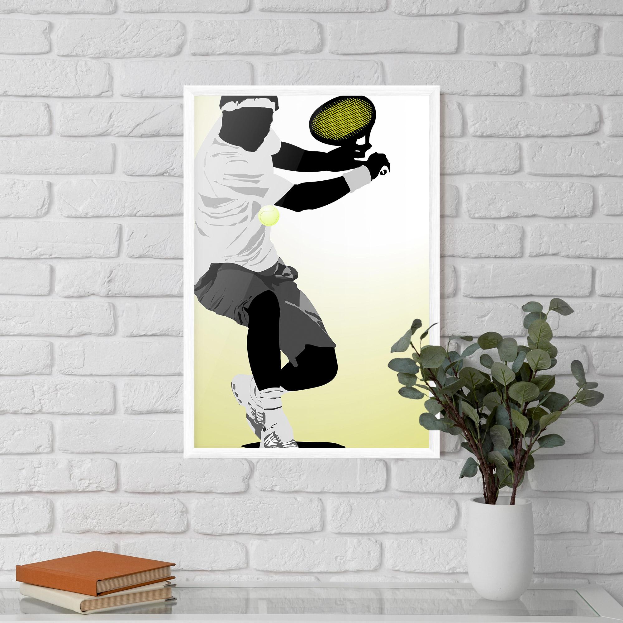 Рамкиран постер Yellow Light Tennis mockup 5