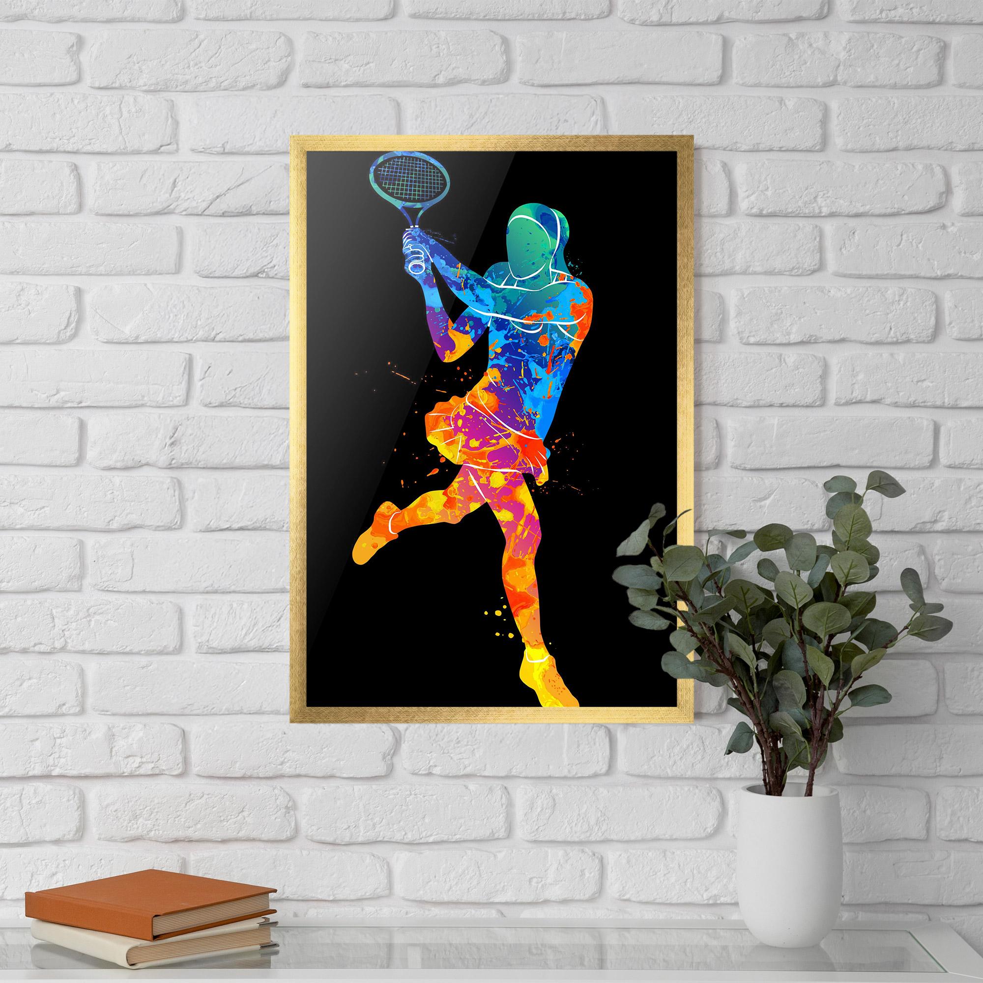 Рамкиран постер Blue Orange Tennis mockup 5