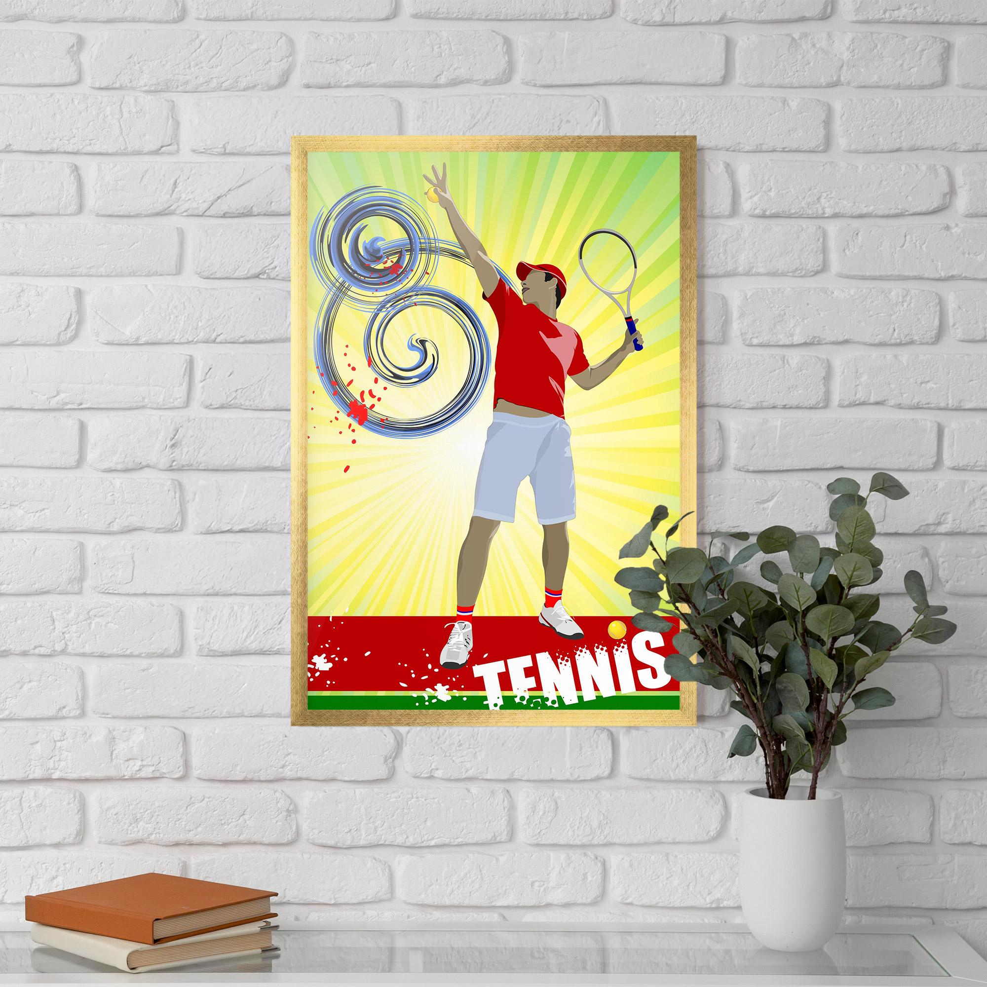 Рамкиран постер Tennis Spiral mockup 5