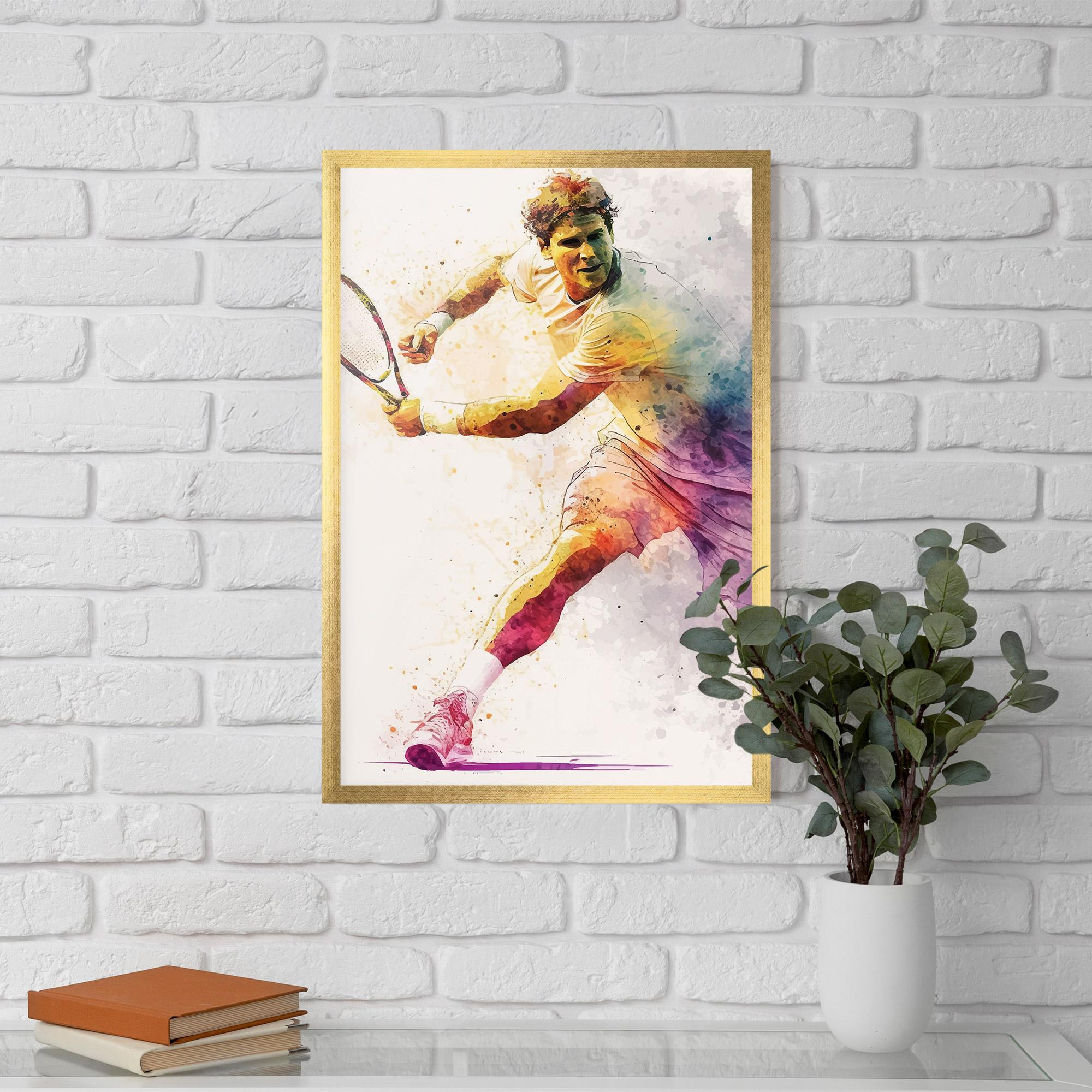 Рамкиран постер Watercolor Tennis mockup 5