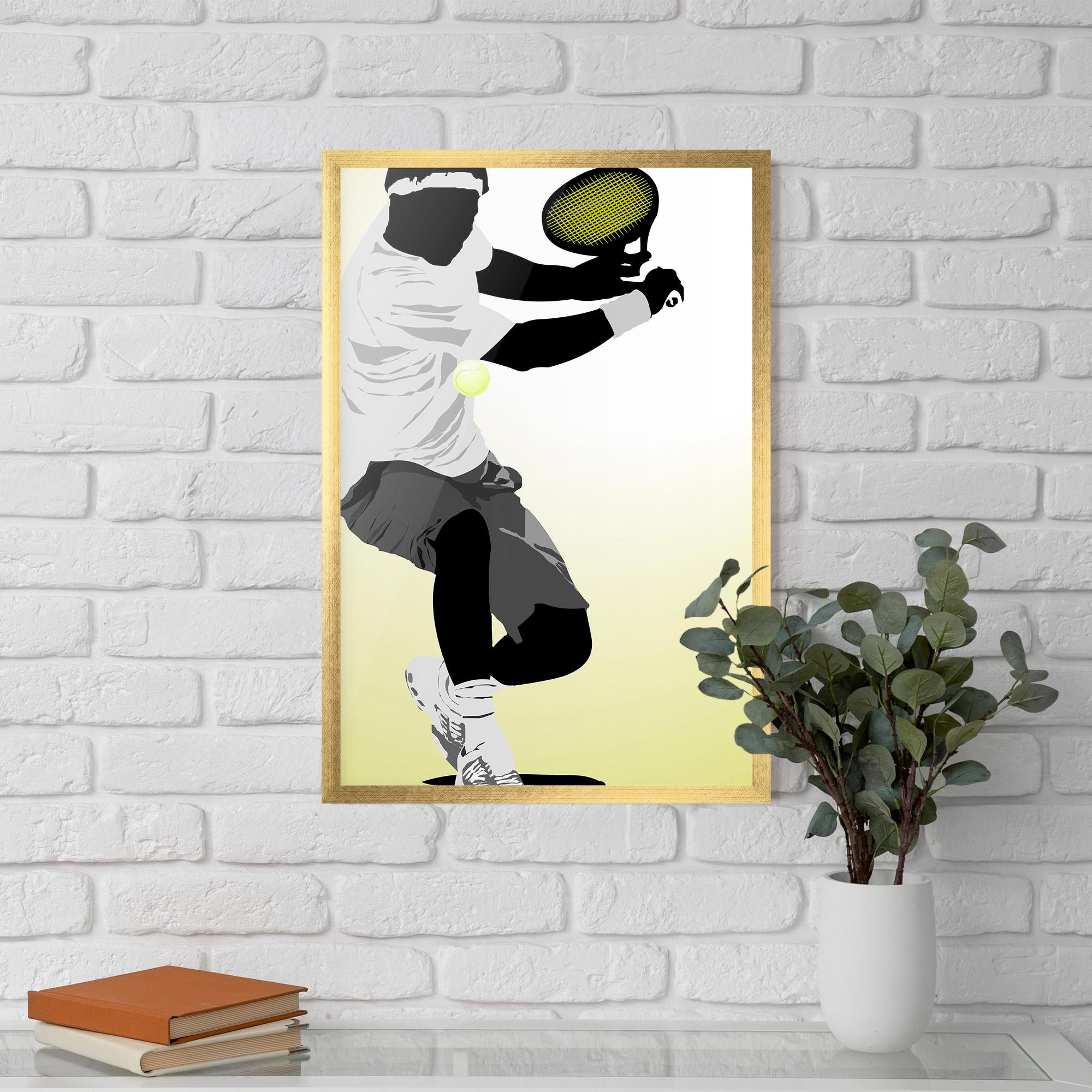 Рамкиран постер Yellow Light Tennis mockup 5