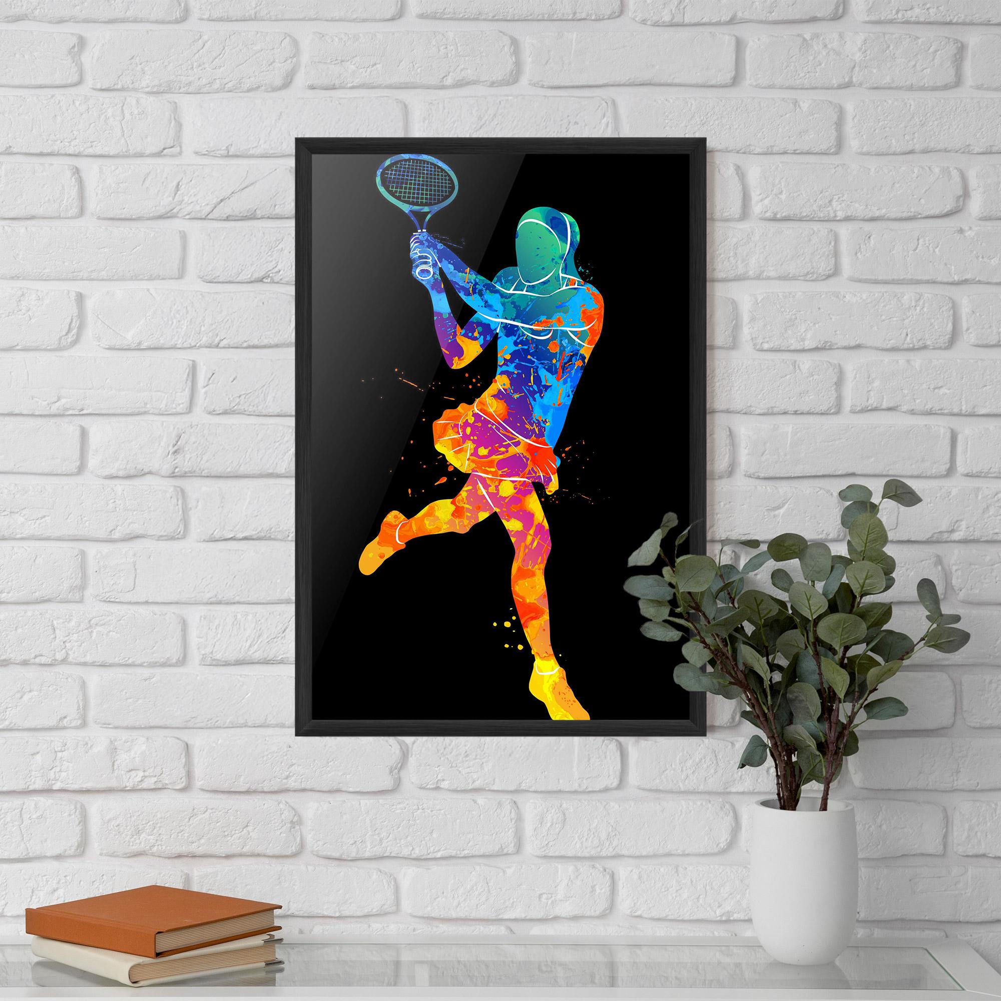 Рамкиран постер Blue Orange Tennis mockup 5