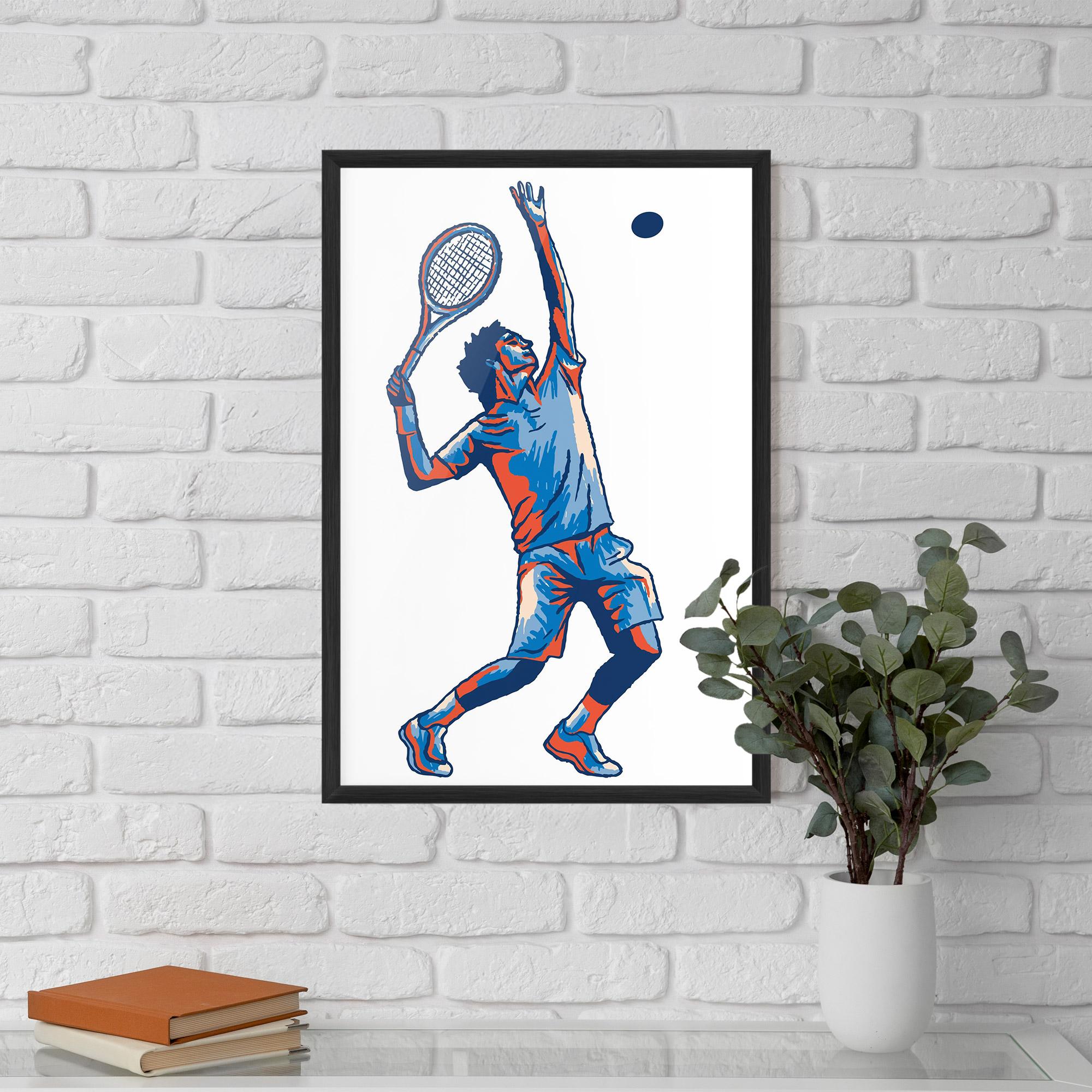 Рамкиран постер Blue Red Tennis mockup 5
