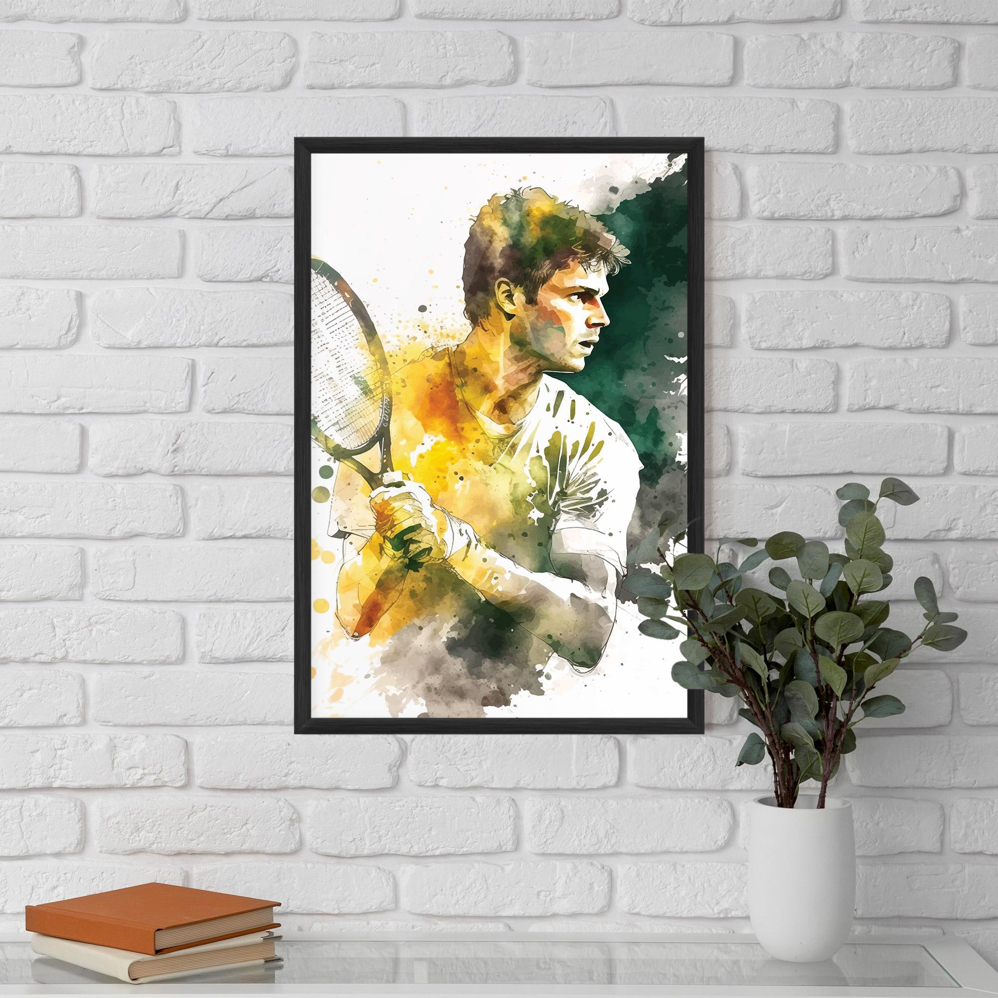Рамкиран постер Player Watercolor mockup 5