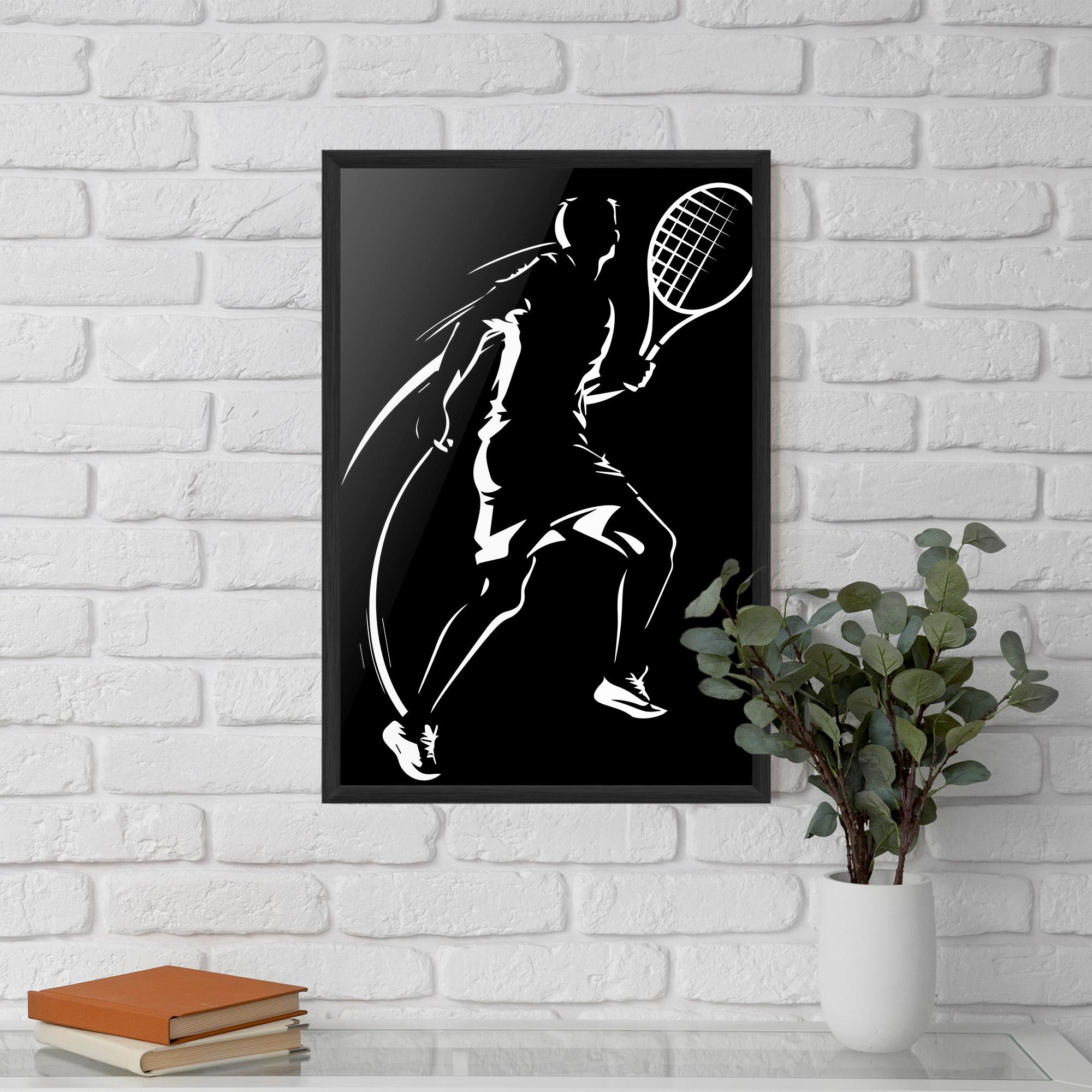 Рамкиран постер White Line Tennis mockup 5