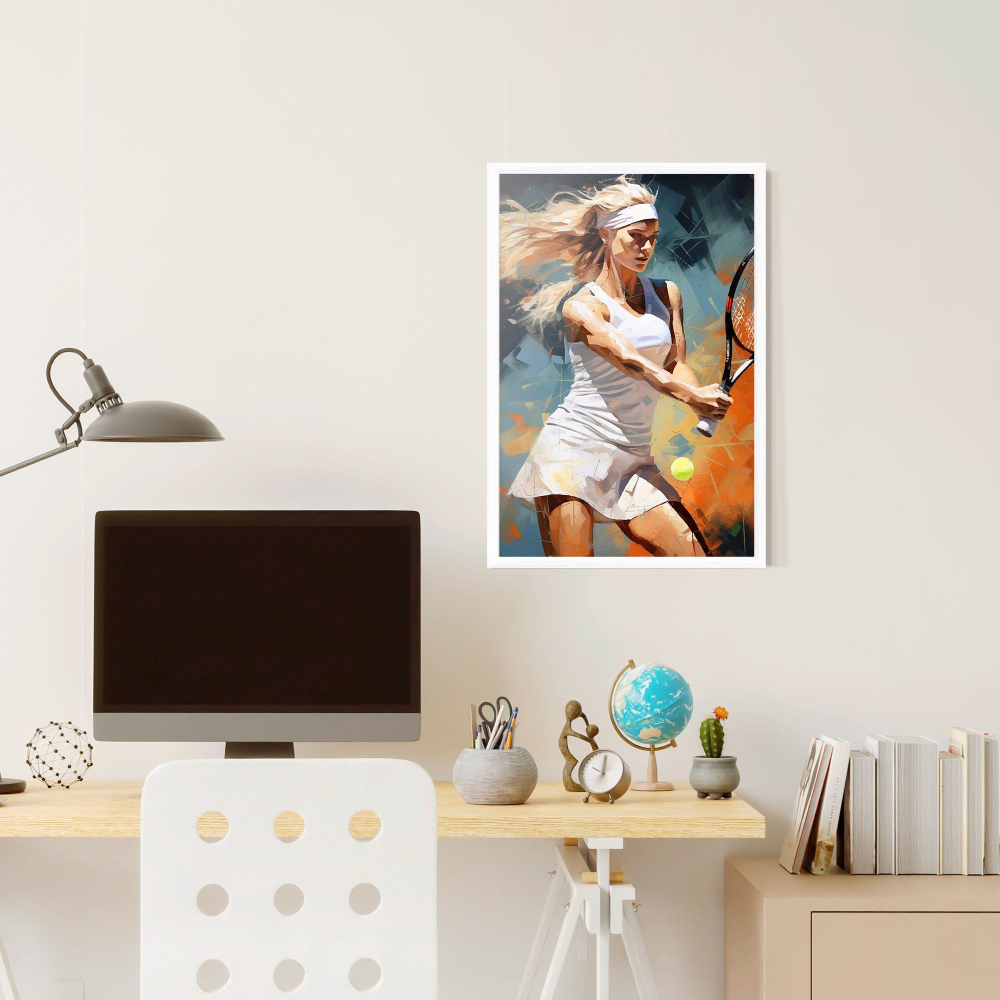 Blonde Tennis Girl mockup 6
