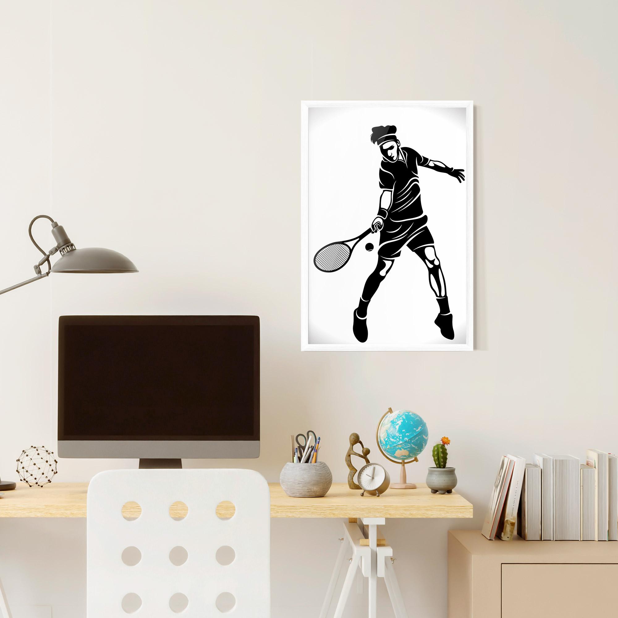 Рамкиран постер Tennis Player Line mockup 6