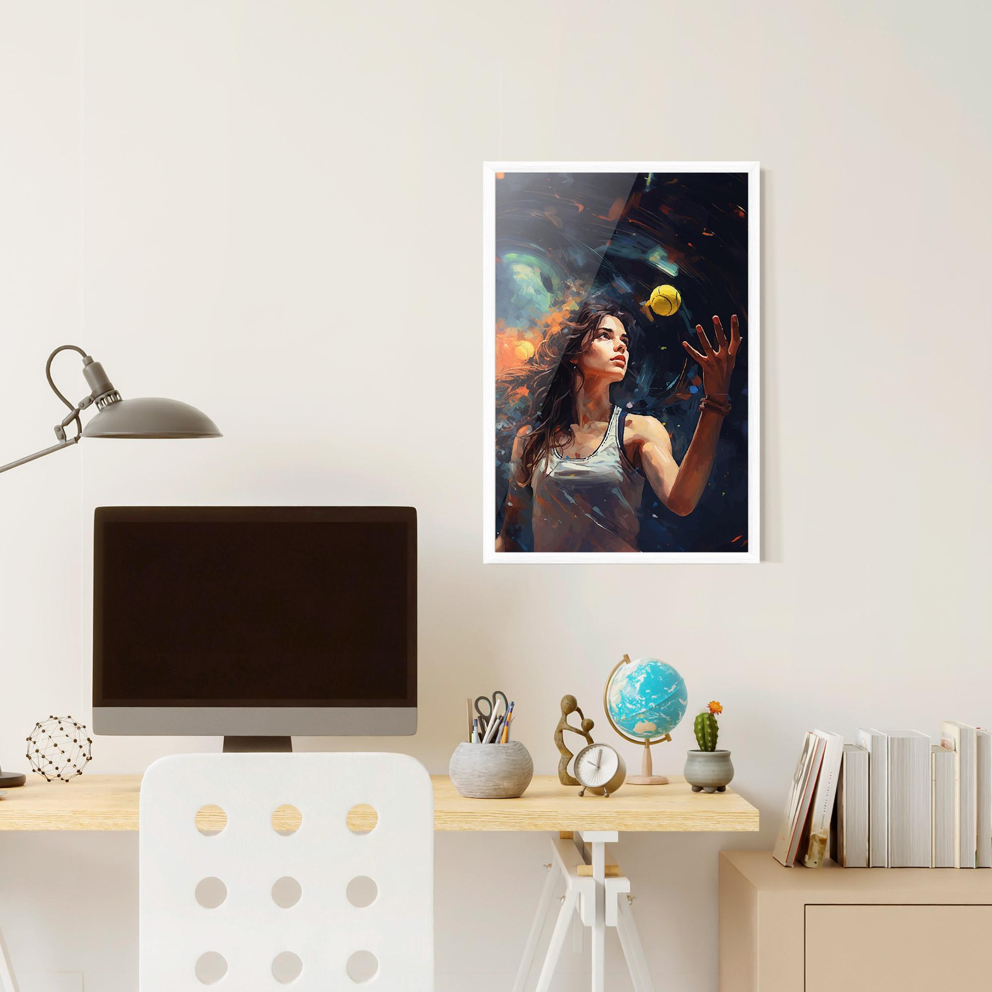 Рамкиран постер Tennis Pretty Girl mockup 6