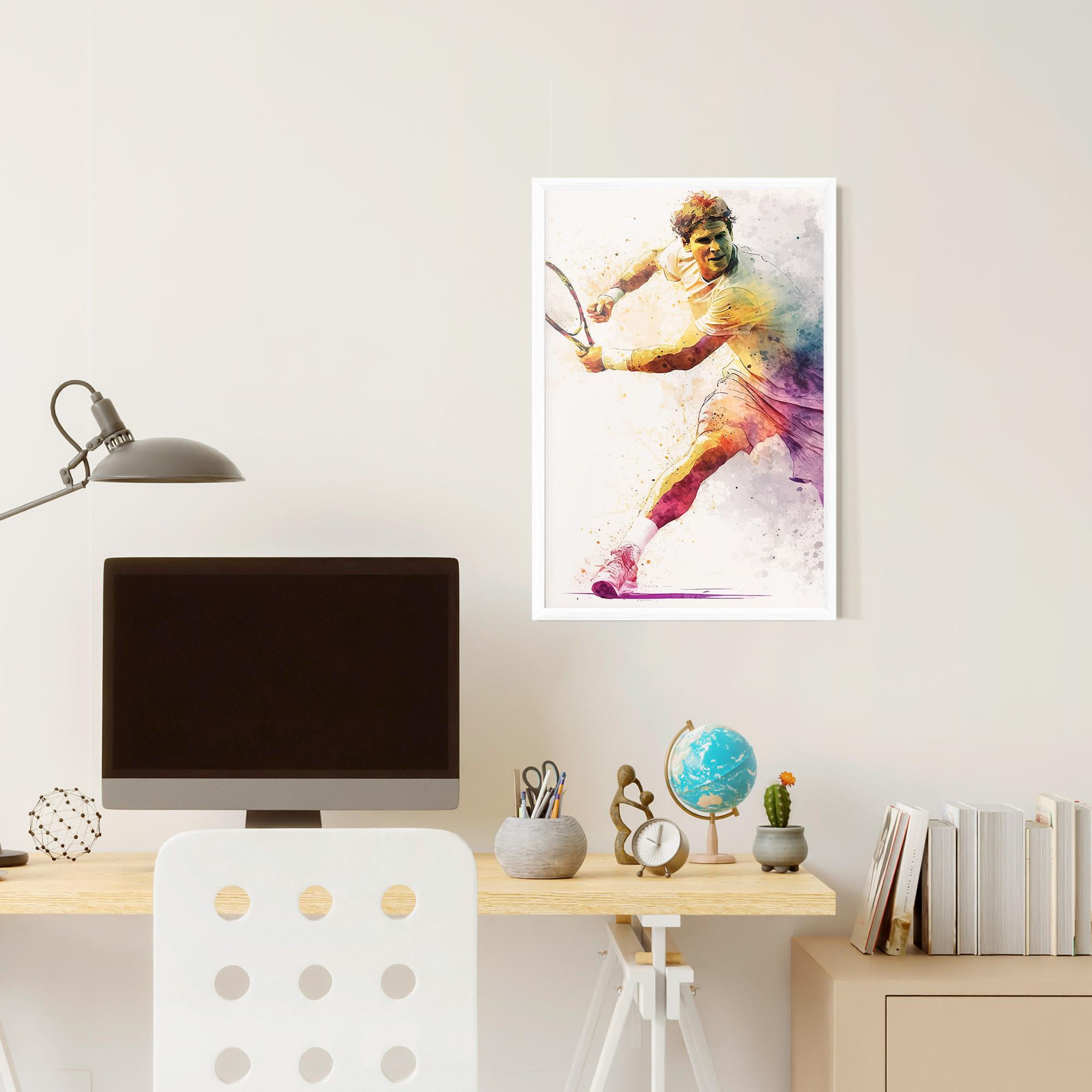 Рамкиран постер Watercolor Tennis mockup 6