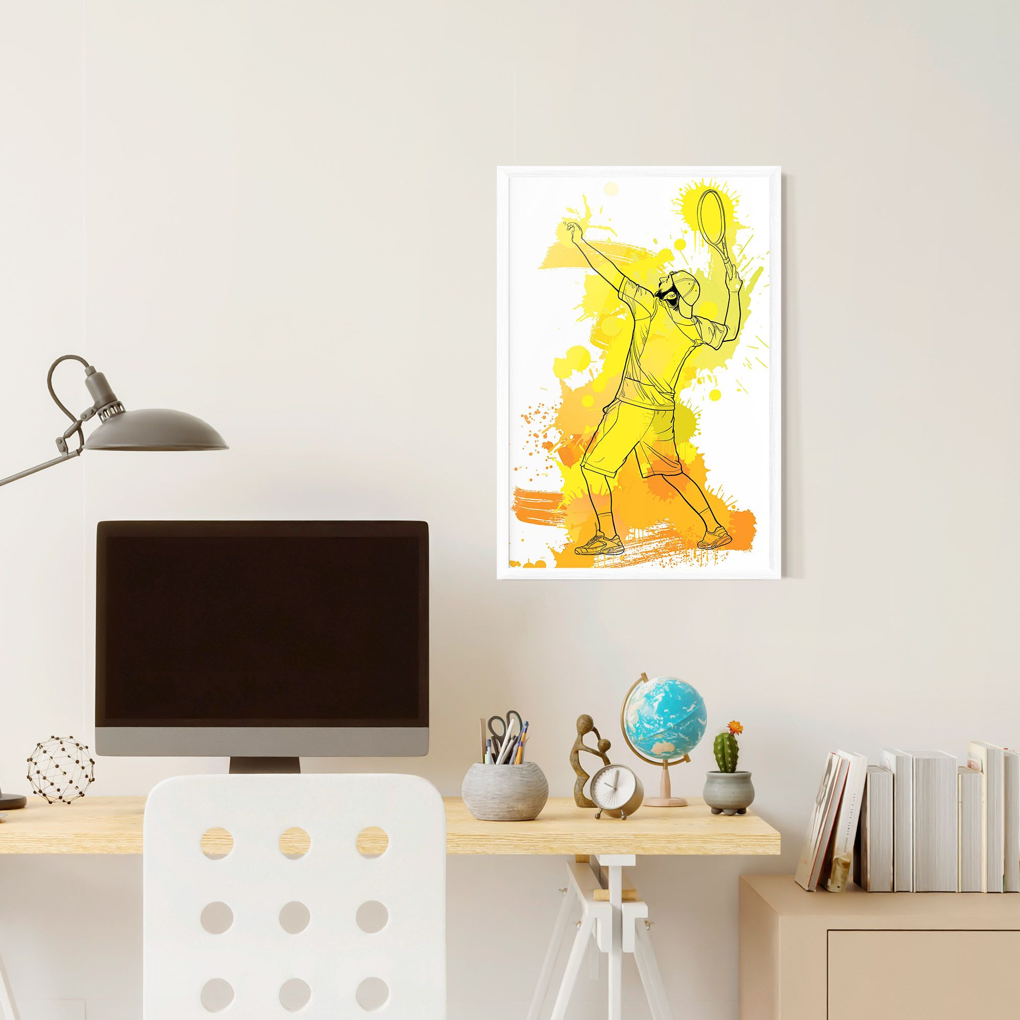 Yellow Art Tennis mockup 6