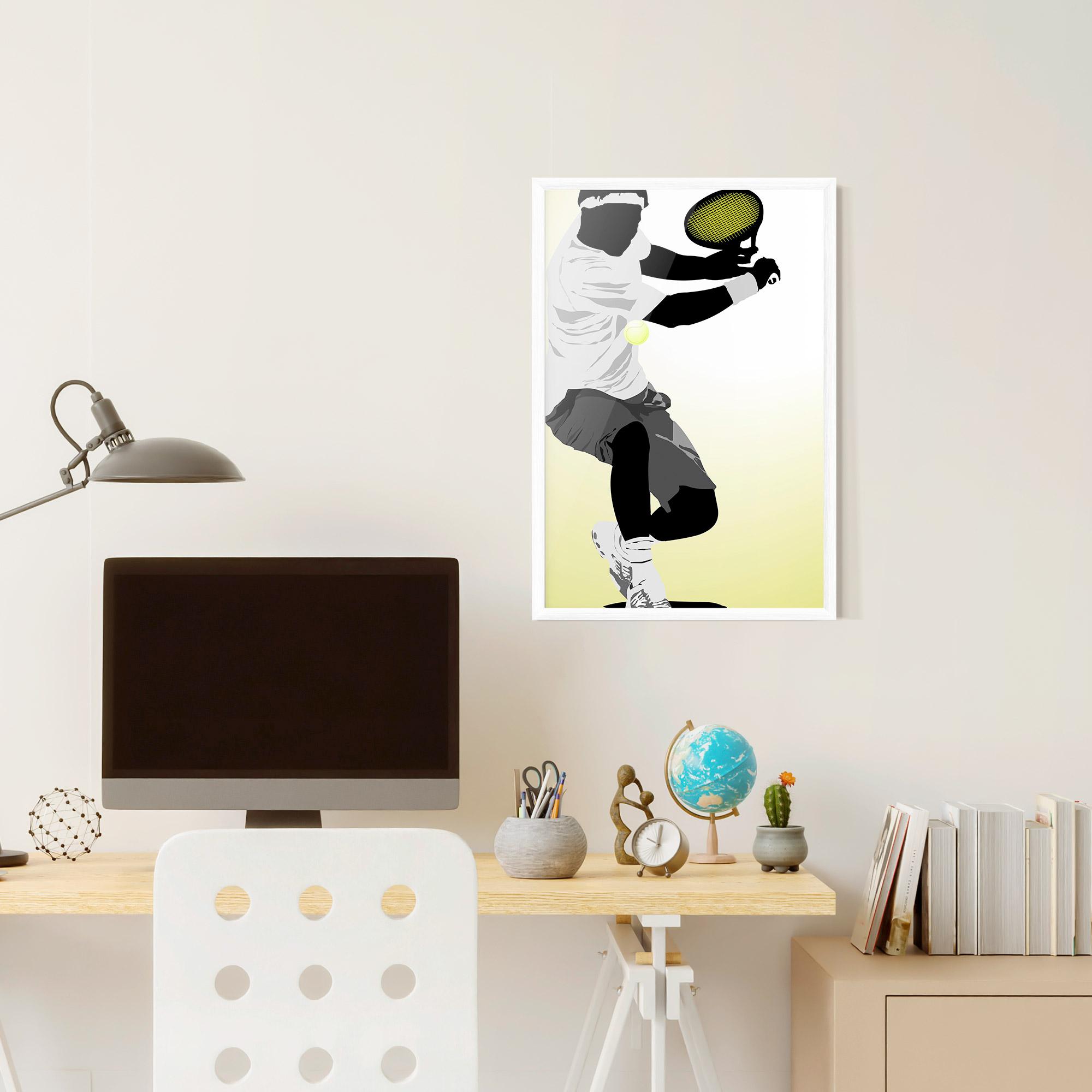 Рамкиран постер Yellow Light Tennis mockup 6