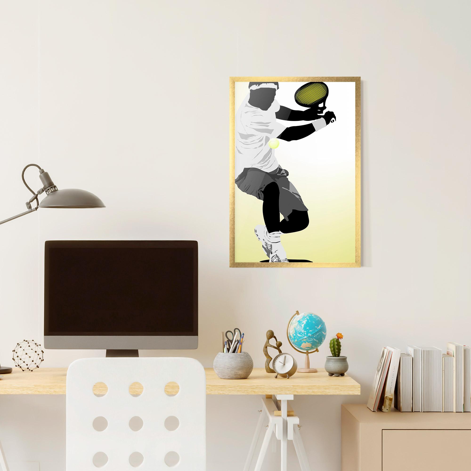 Рамкиран постер Yellow Light Tennis mockup 6