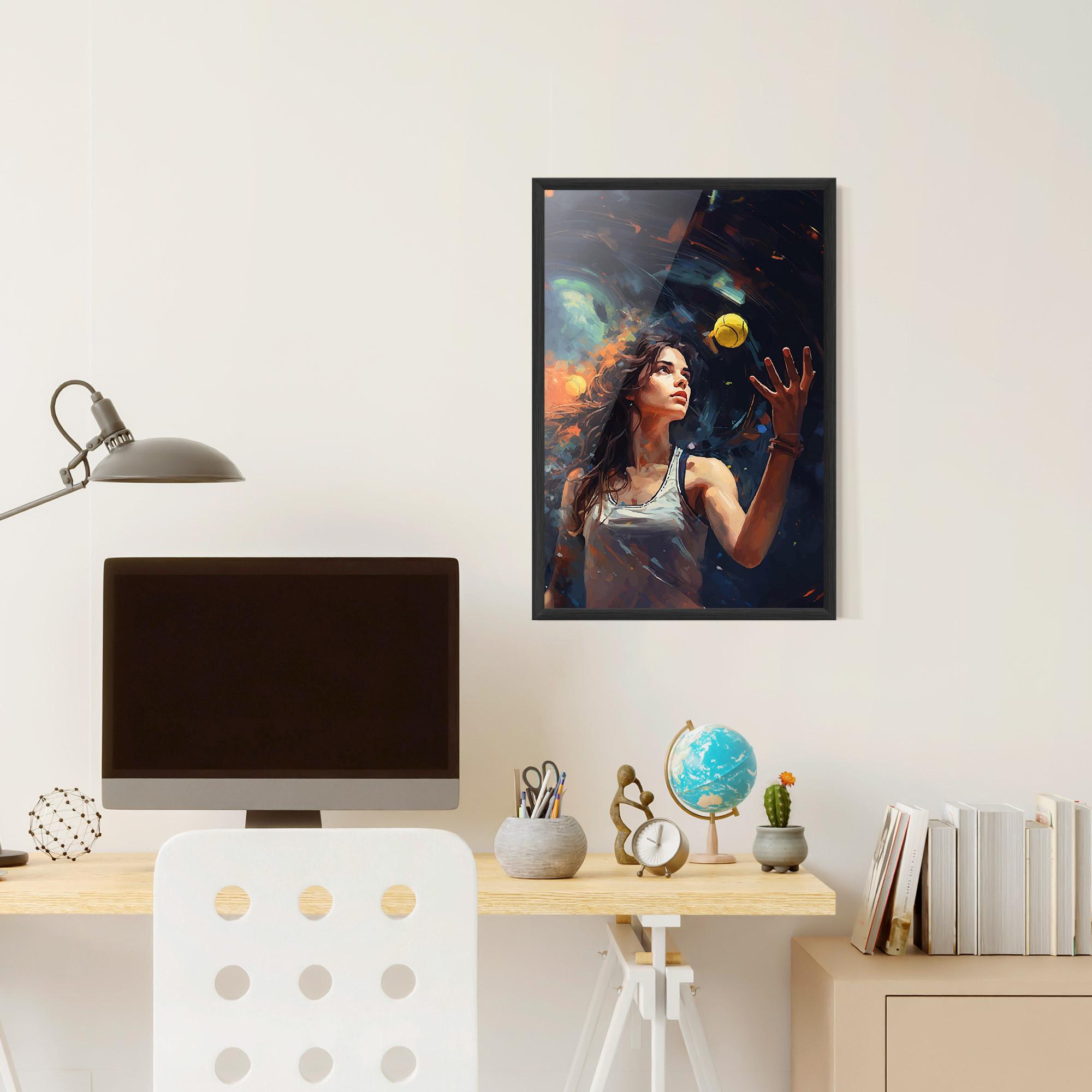 Рамкиран постер Tennis Pretty Girl mockup 6