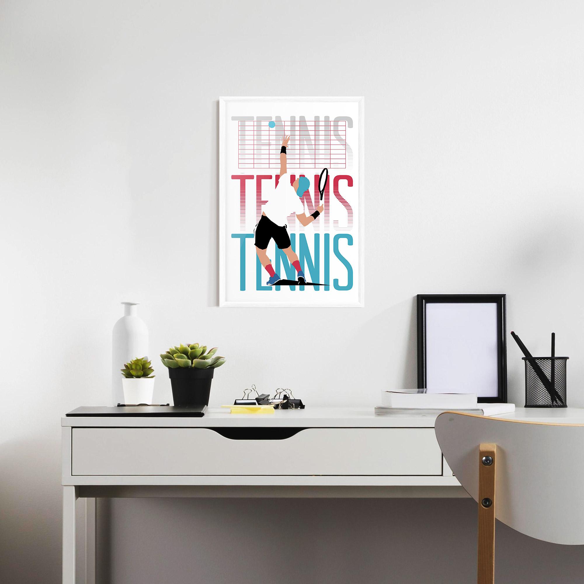 Рамкиран постер Tennis Ball Jump mockup 7