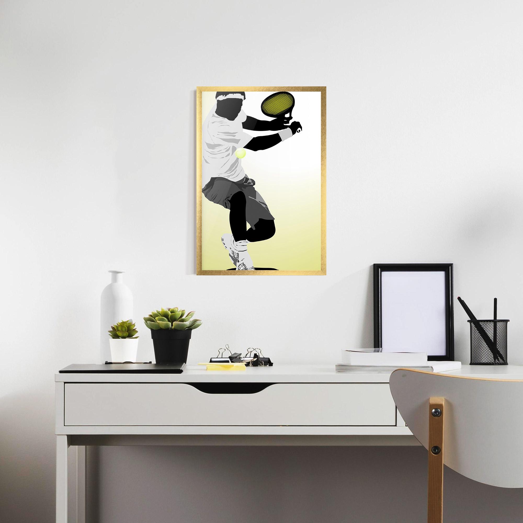 Рамкиран постер Yellow Light Tennis mockup 7