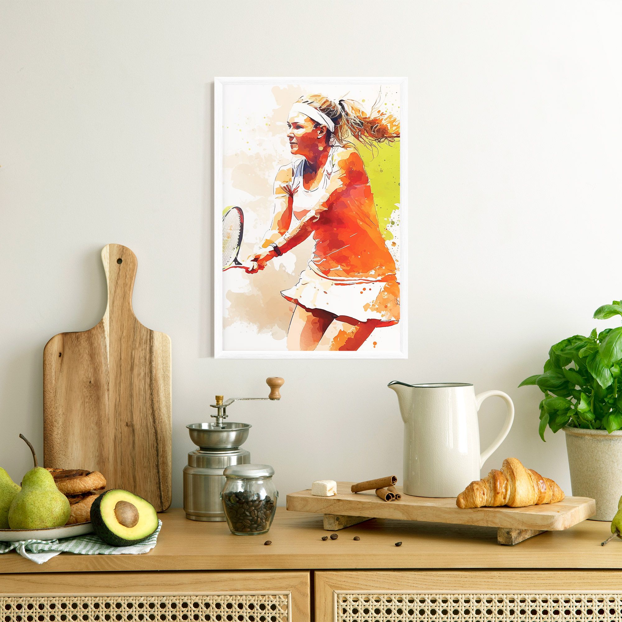 Orange Watercolor Tennis mockup 8