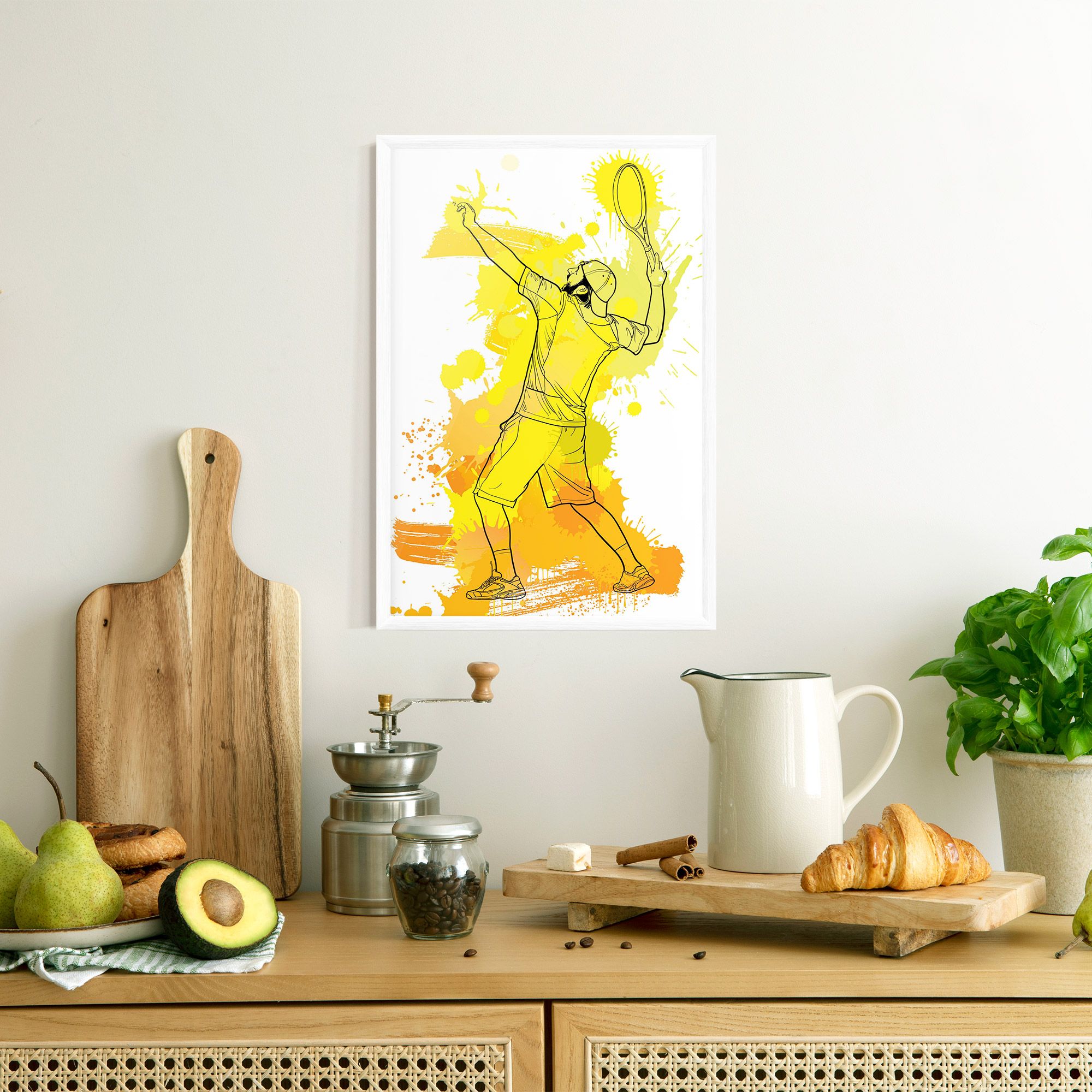 Yellow Art Tennis mockup 8